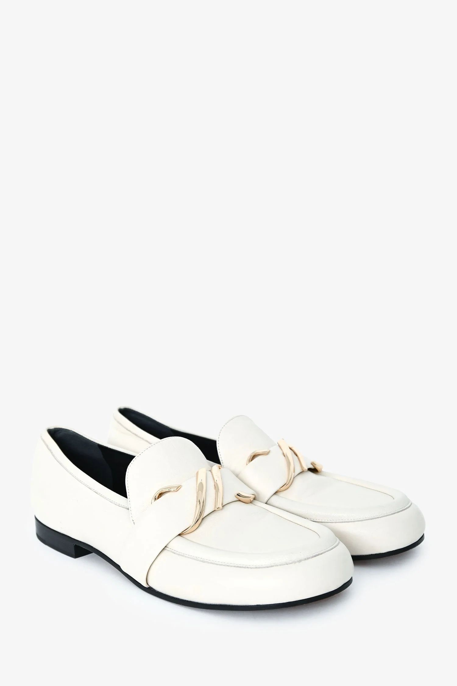 Proenza Schouler White Leather Loafers Size 40 - Image 2