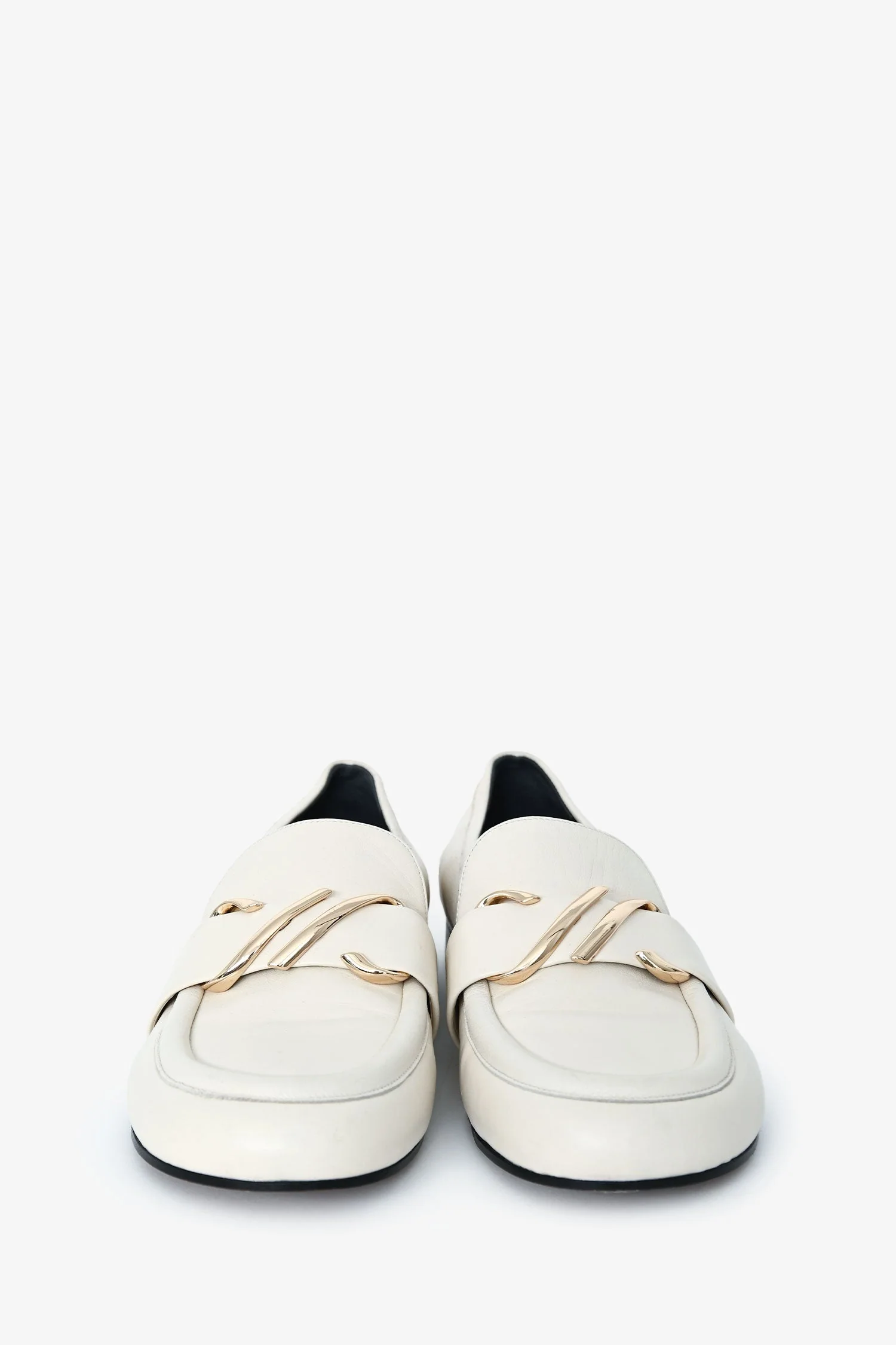 Proenza Schouler White Leather Loafers Size 40 - Image 3