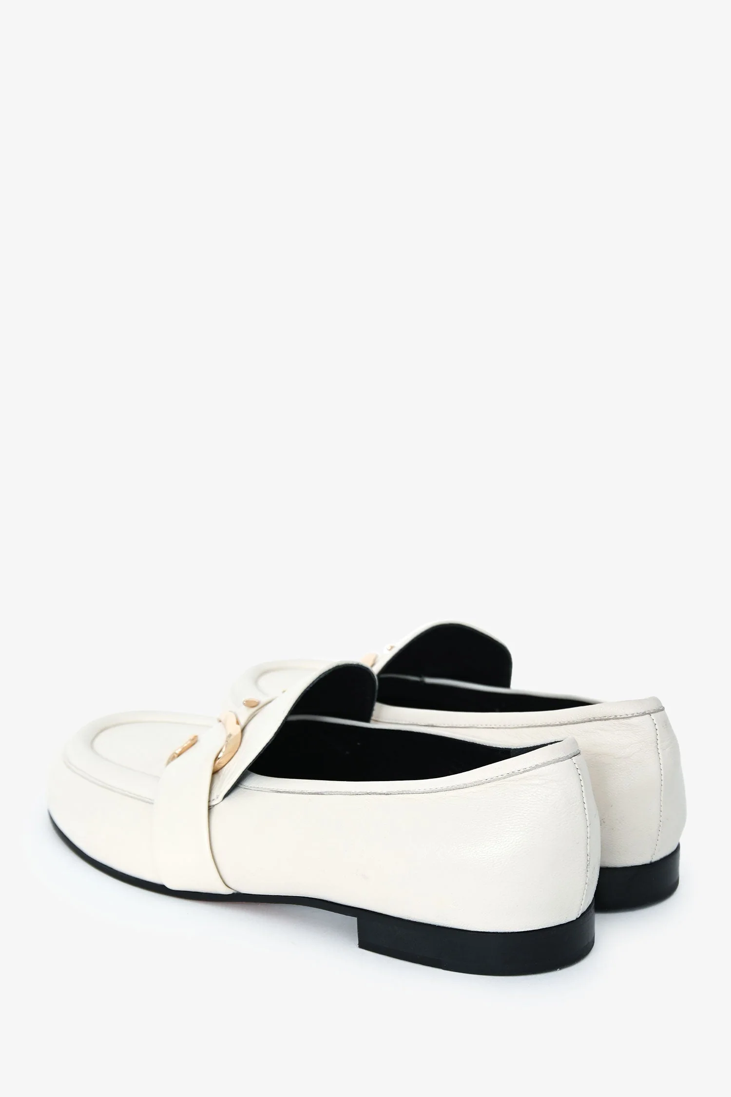 Proenza Schouler White Leather Loafers Size 40 - Image 4