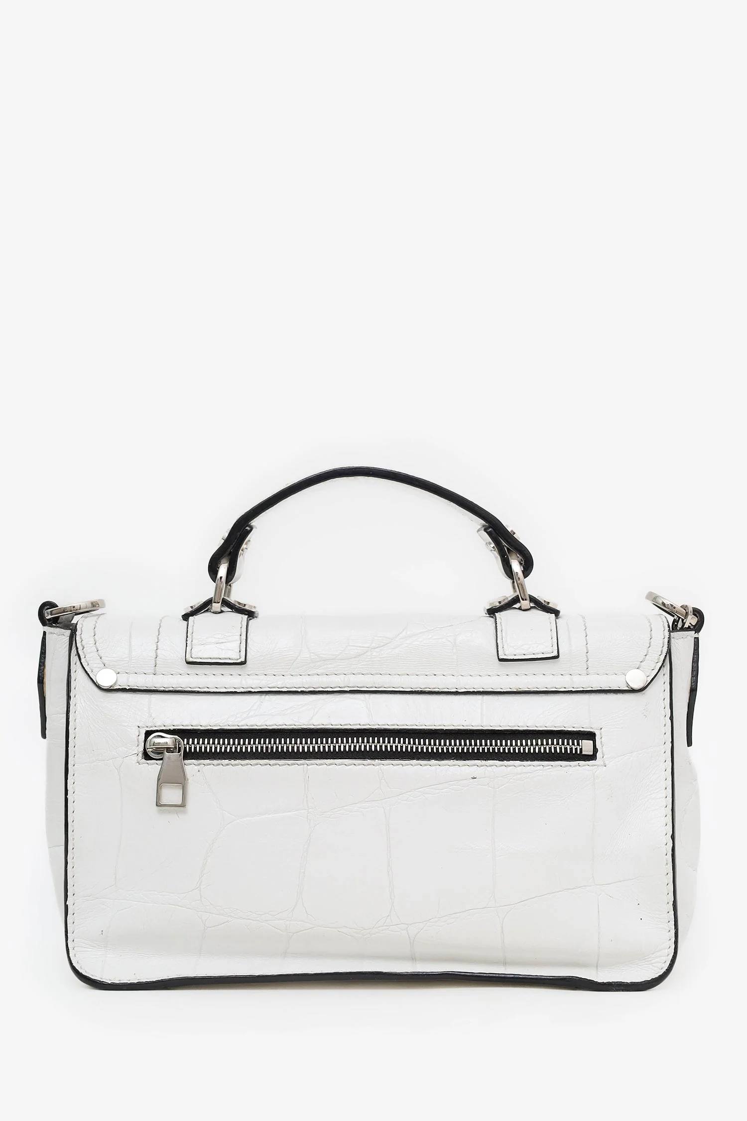 Proenza Schouler White Leather Top Handle Bag With Strap - Image 2