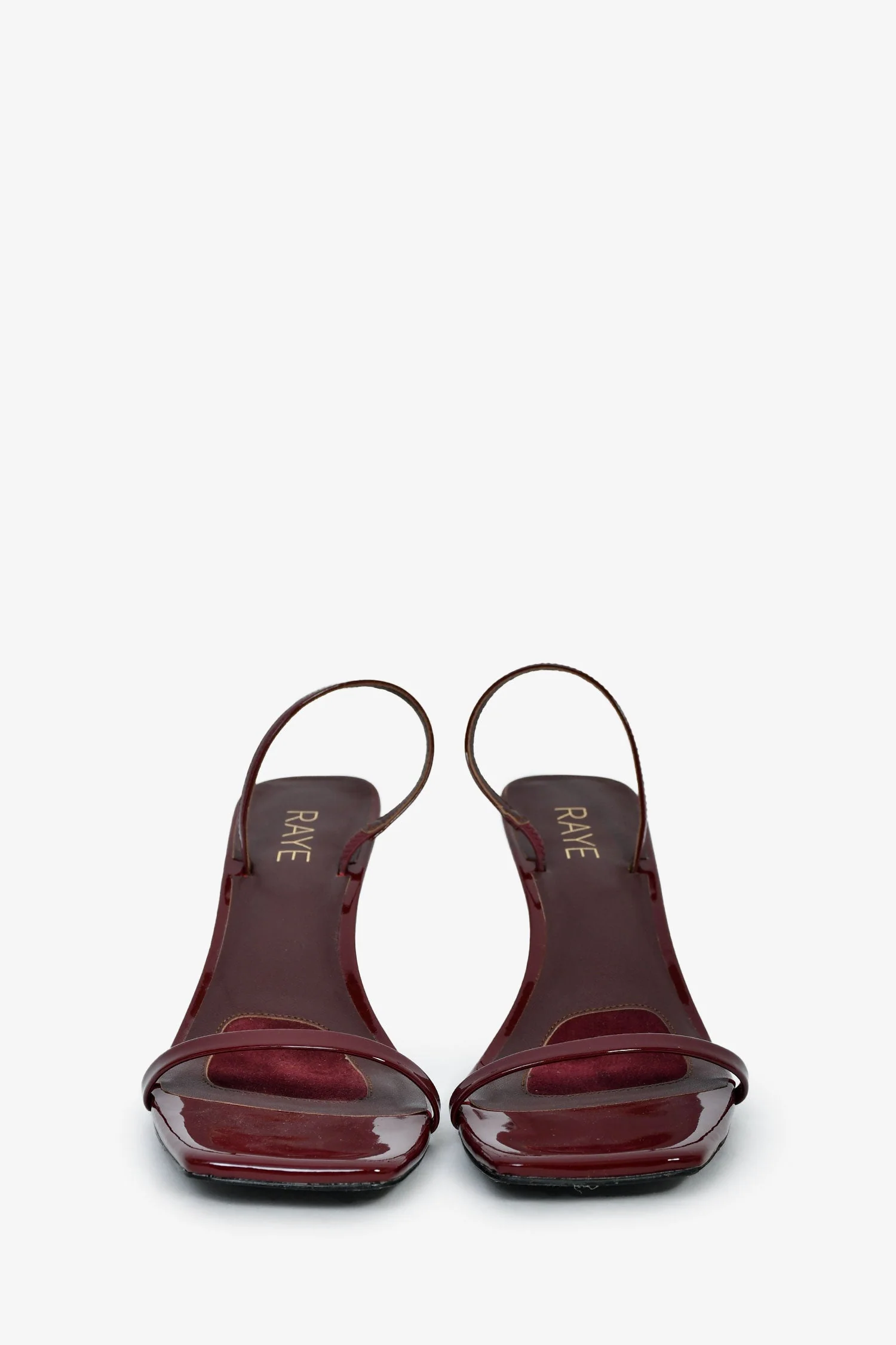 Raye Burgundy Patent Heeled 'Linz' Sandals Size 10 - Image 3