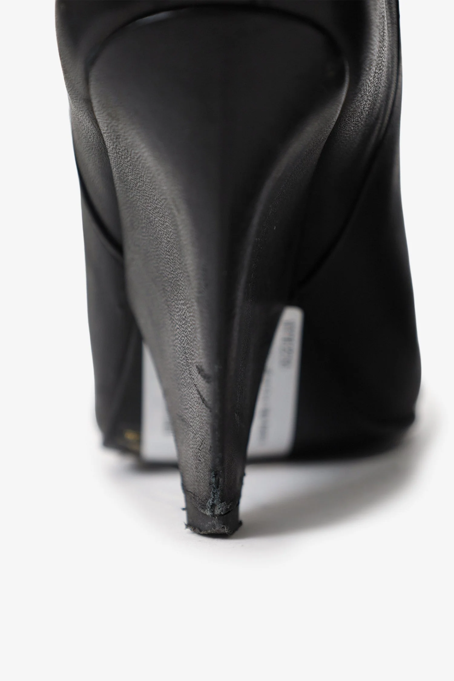 Reiss Black Leather Knee High Boots Size 37 - Image 6