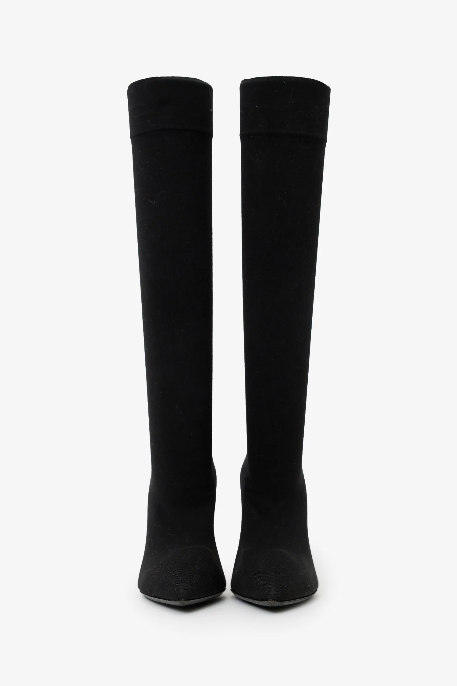 Rene Caovilla Black Knitted Boots Size 37.5 - Image 3