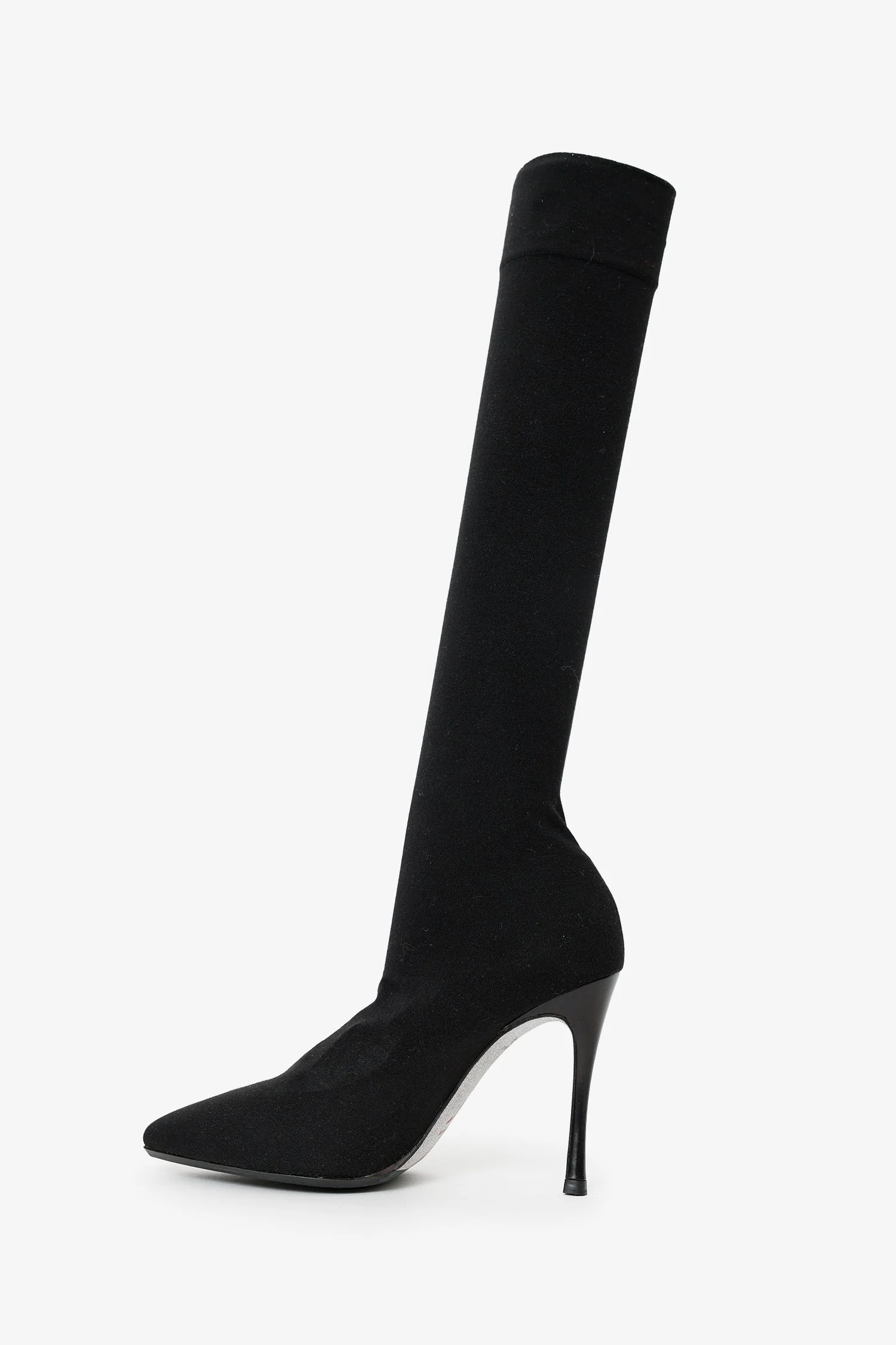 Rene Caovilla Black Knitted Boots Size 37.5 - Image 4