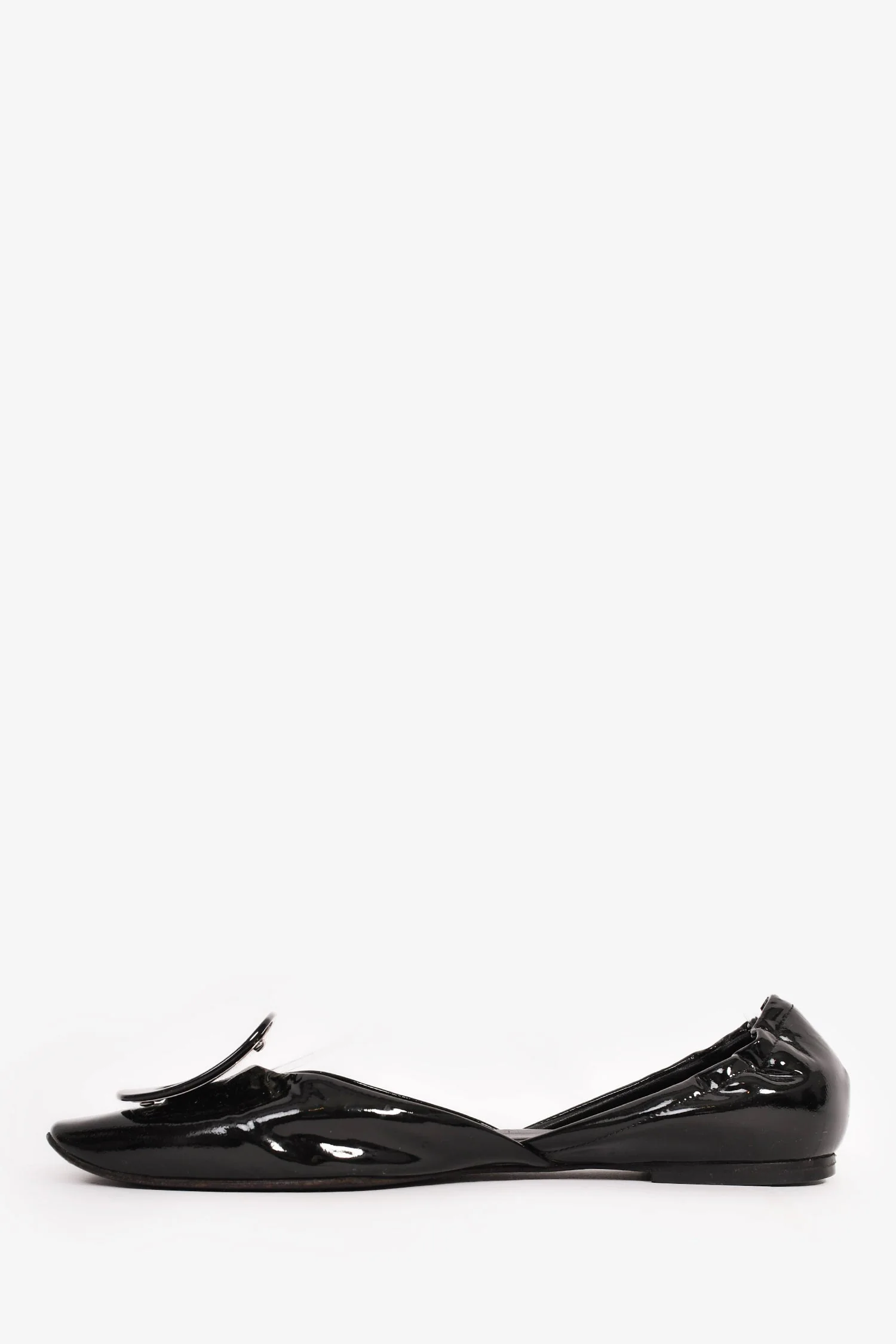Roger Vivier Black Patent 'Chips' Flats Size 38.5 - Image 4