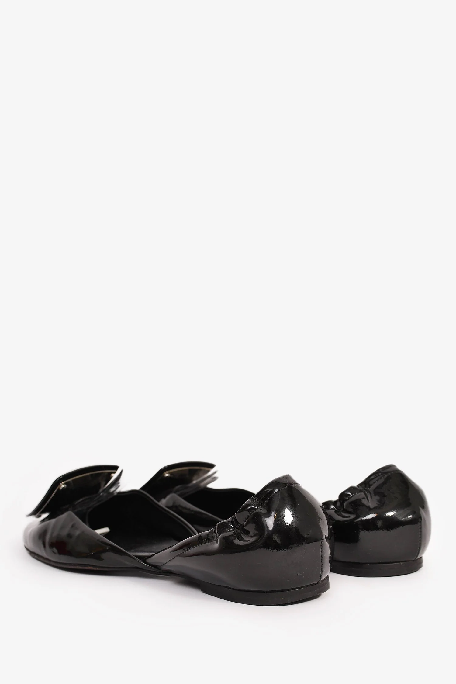 Roger Vivier Black Patent 'Chips' Flats Size 38.5 - Image 5