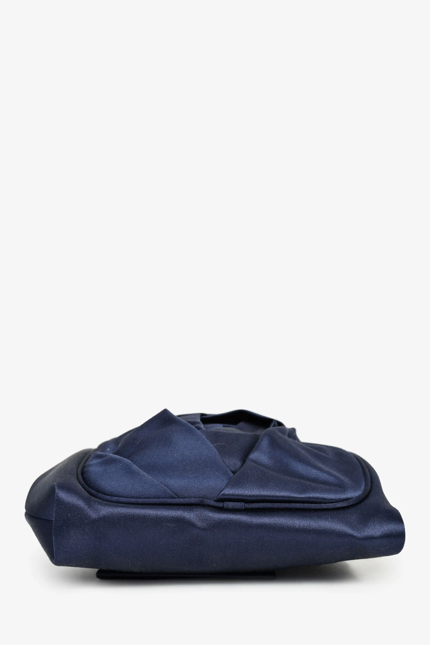 Roger Vivier Navy Blue Satin Top Handle Bag - Image 5