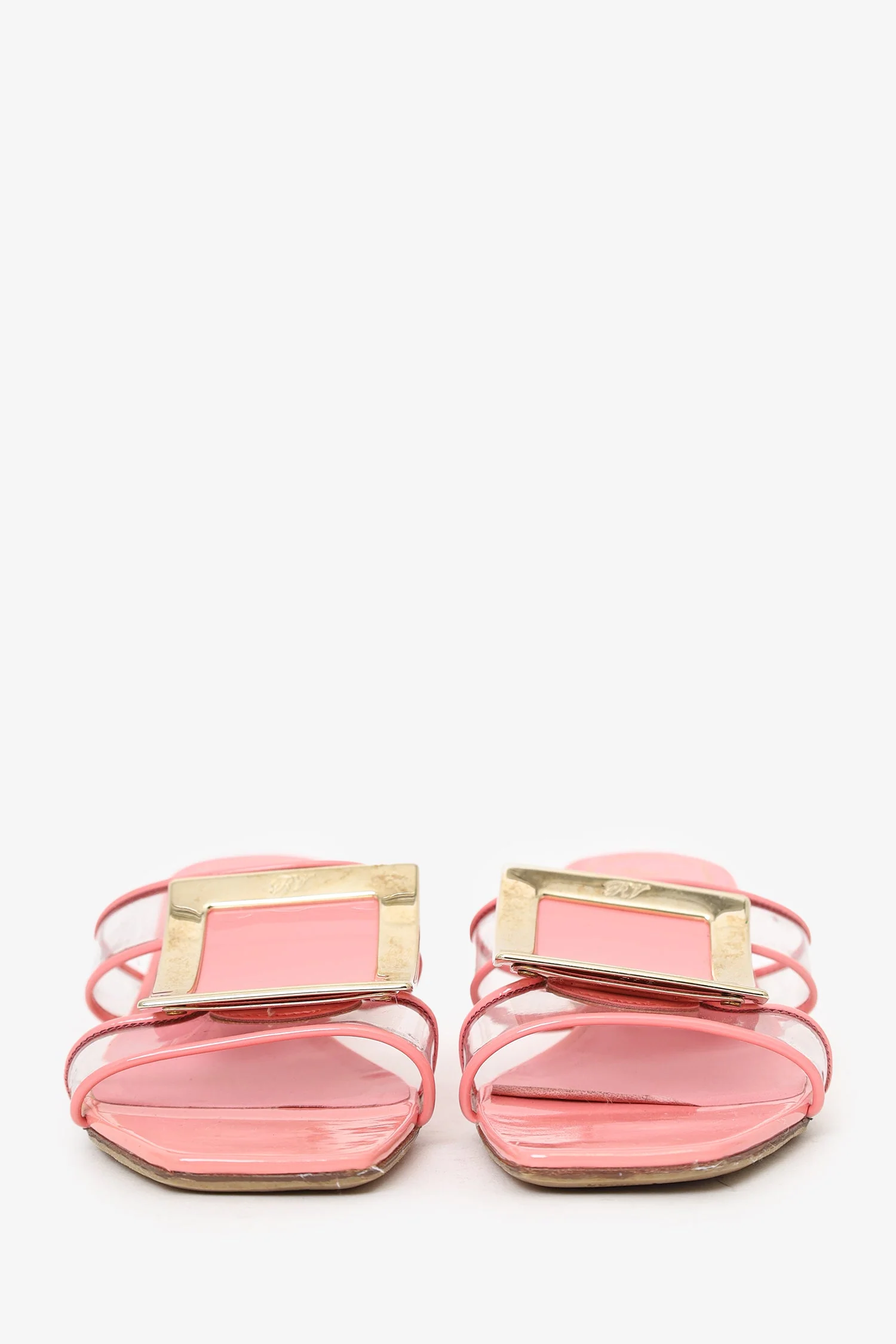 Roger Vivier Pink Patent Leather Bikiviv' 45 Sandals Size 35.5 - Image 3