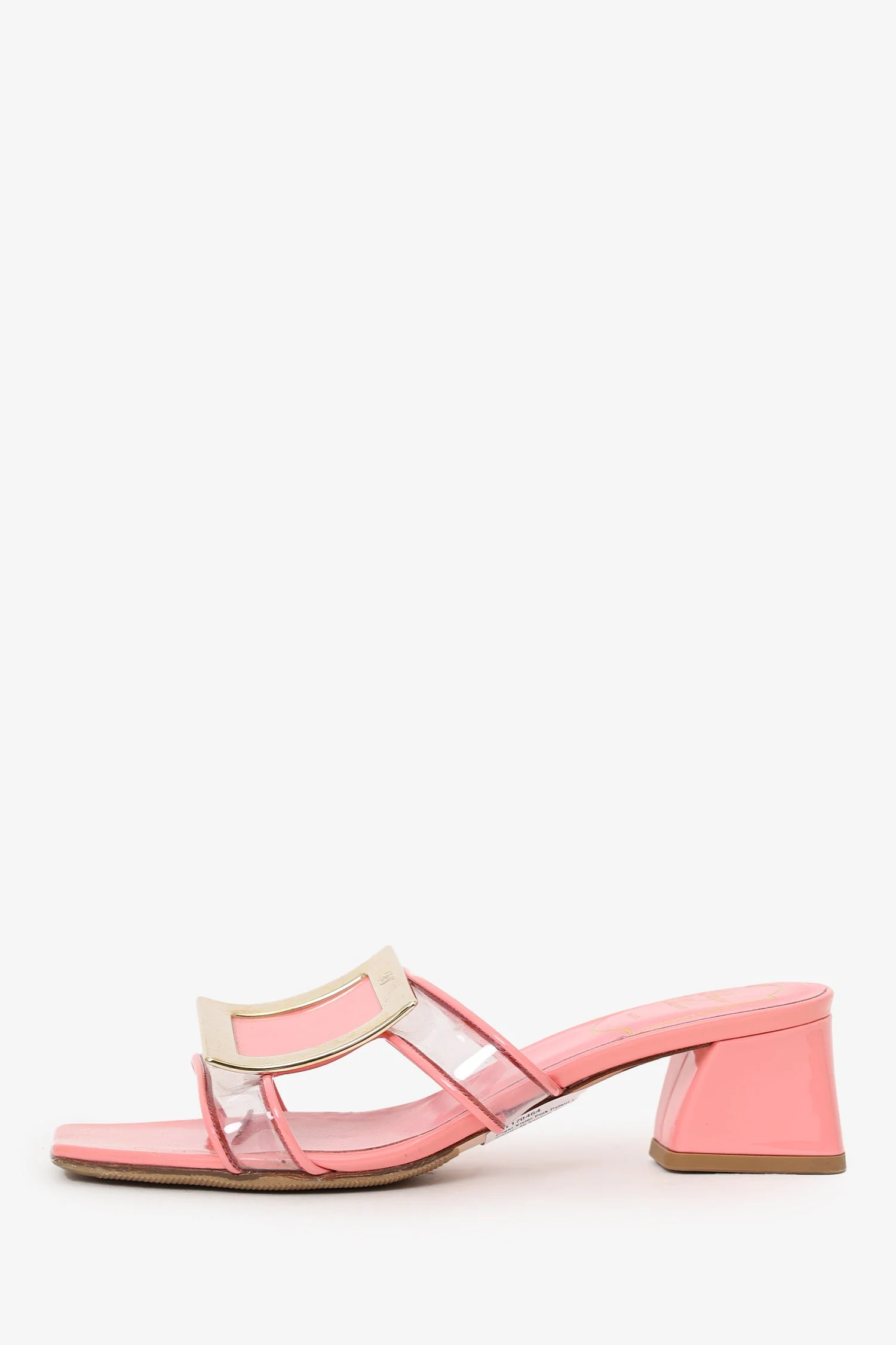 Roger Vivier Pink Patent Leather Bikiviv' 45 Sandals Size 35.5 - Image 5