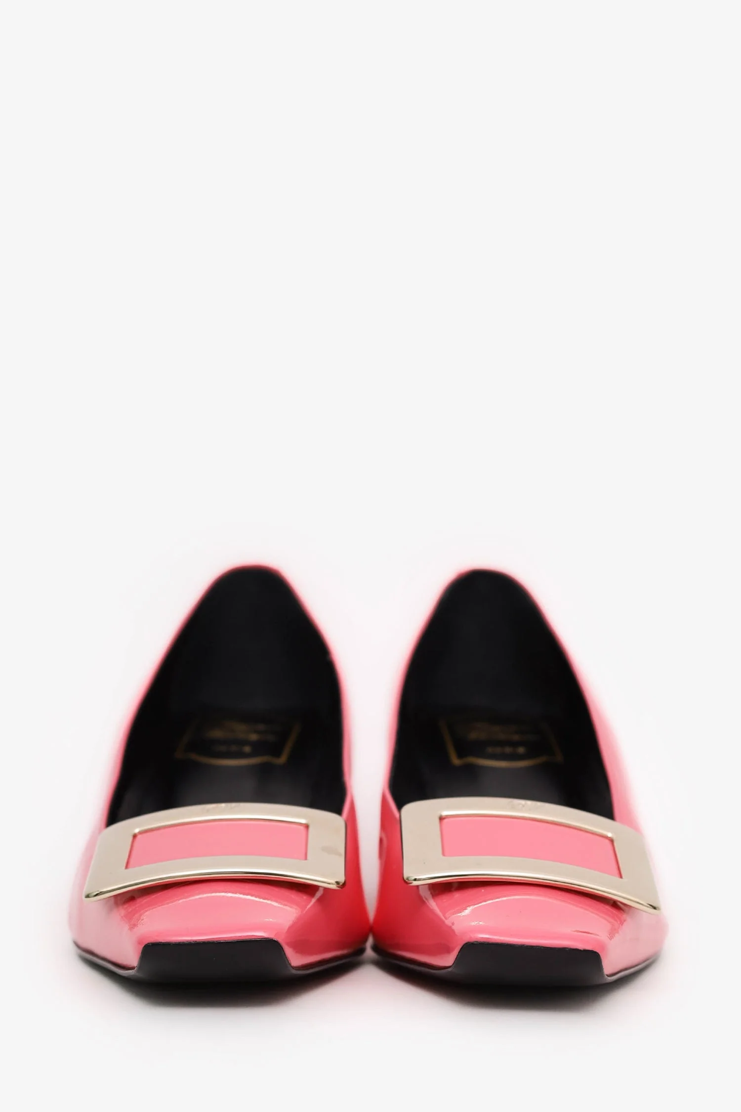 Roger Vivier Pink Patent Leather Block Heels Size 38.5 - Image 3