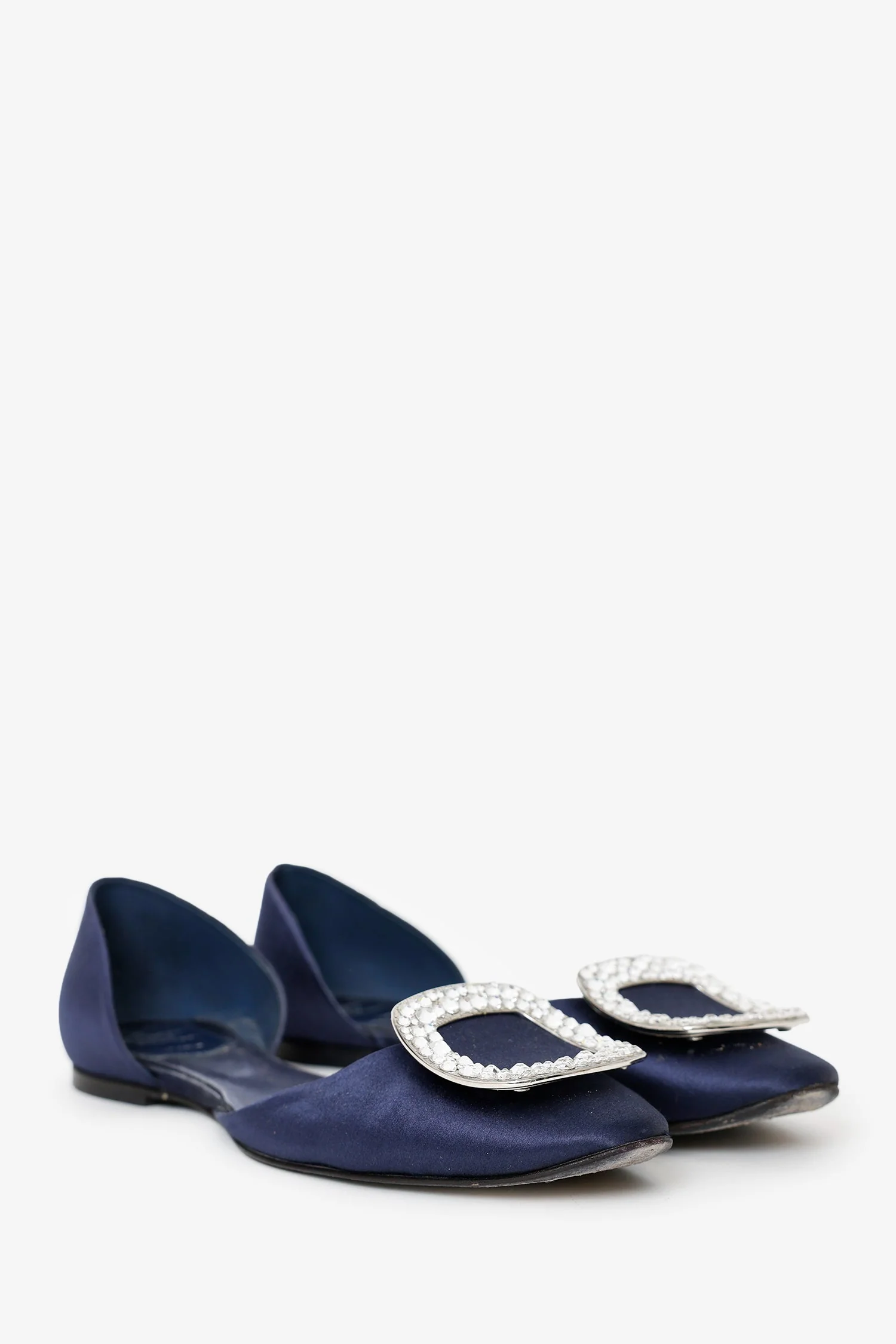 Roger Vivier Satin Chips D'Orsay Flat Size 37.5 - Image 2
