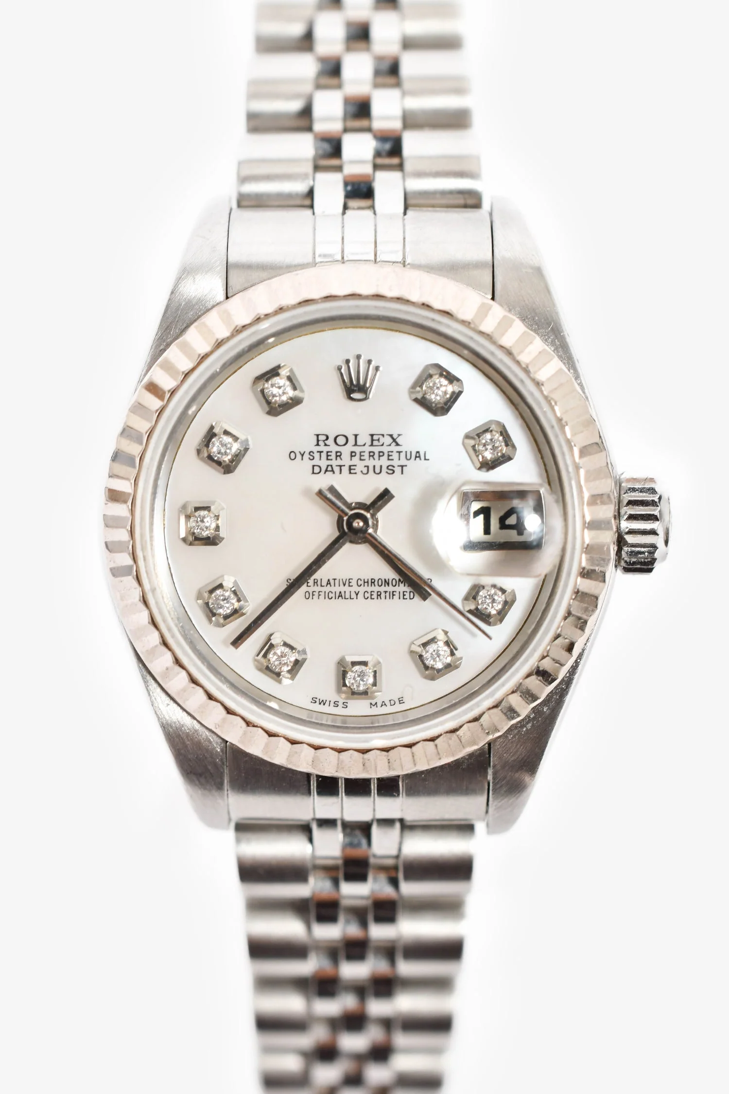 Rolex Stainless Steel & 18K White Gold Datejust Watch - Image 4