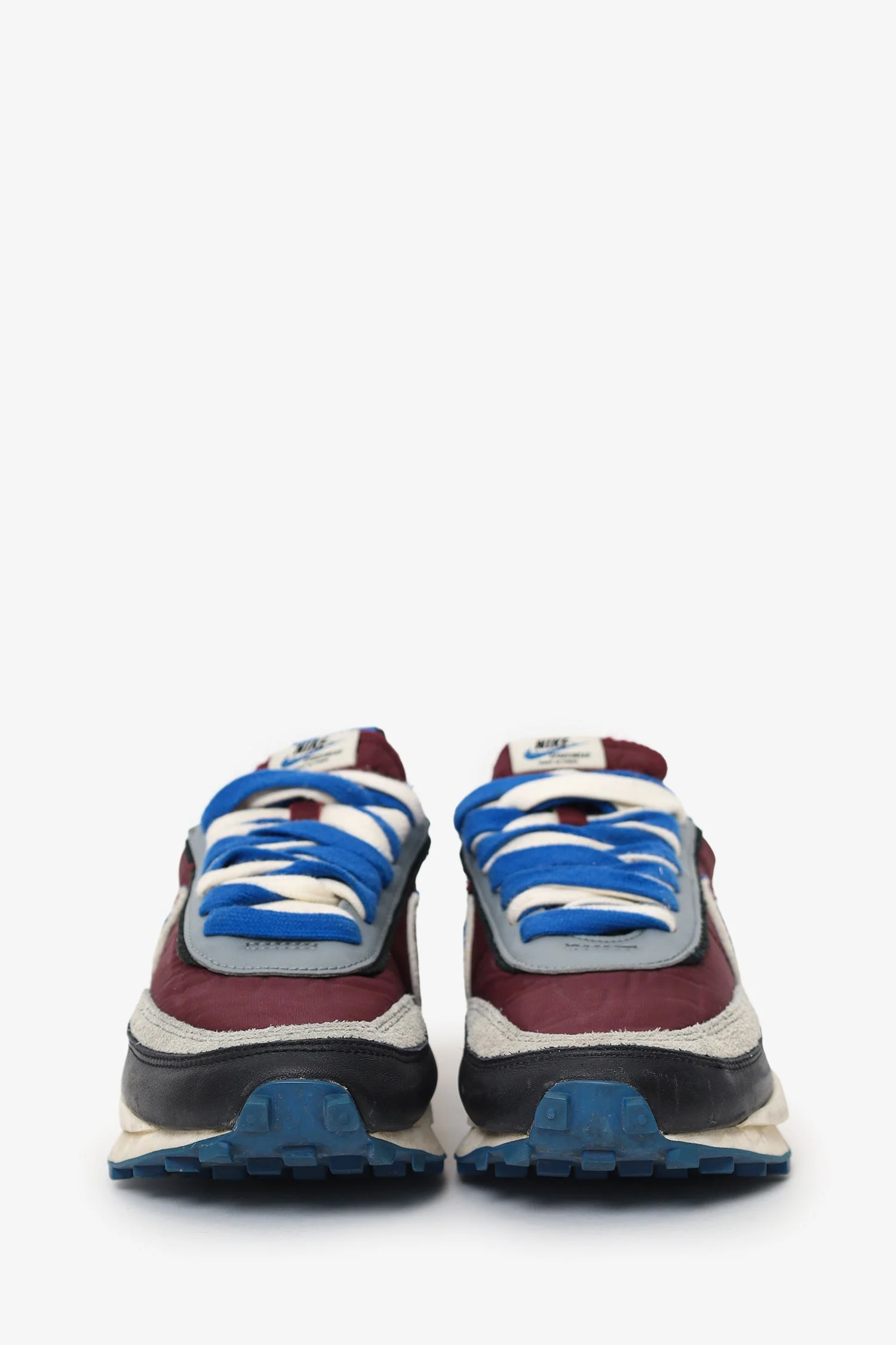 Sacai x Nike Blue/Burgundy Suede/Leather Sneakers Size 9 - Image 3