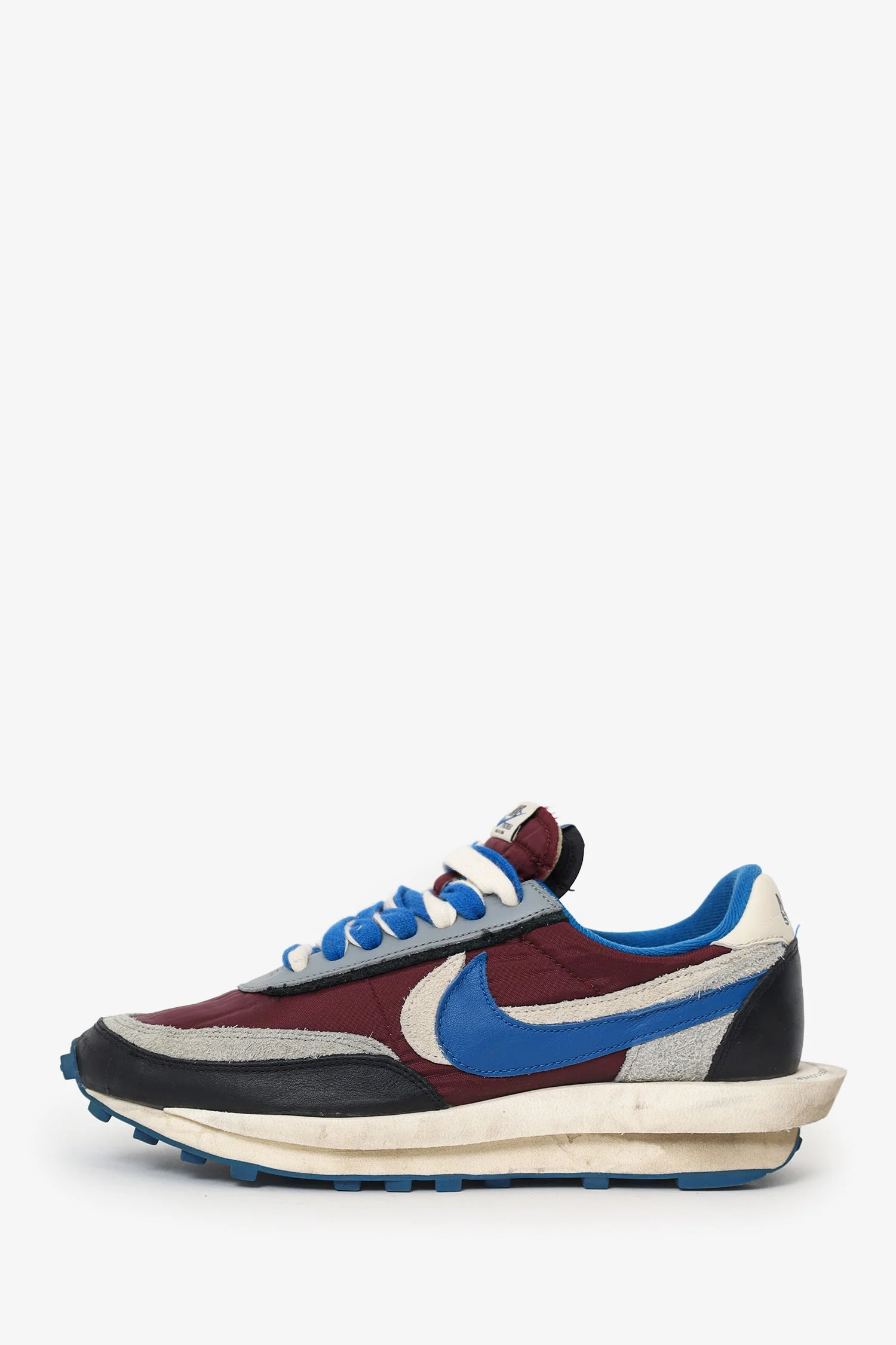 Sacai x Nike Blue/Burgundy Suede/Leather Sneakers Size 9 - Image 5