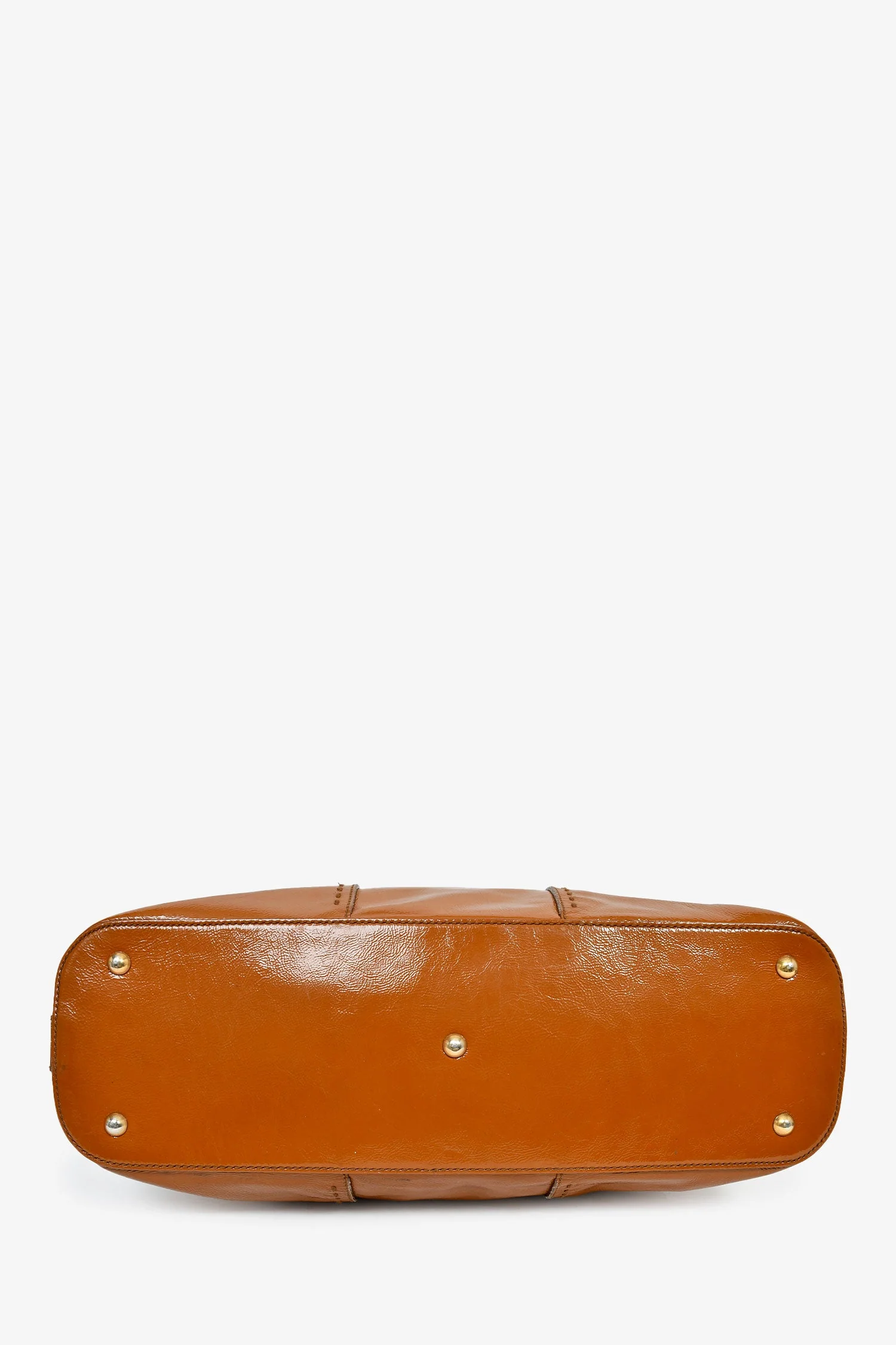 Saint Laurent 2004 Brown Patent 'Muse' Shoulder Bag - Image 5