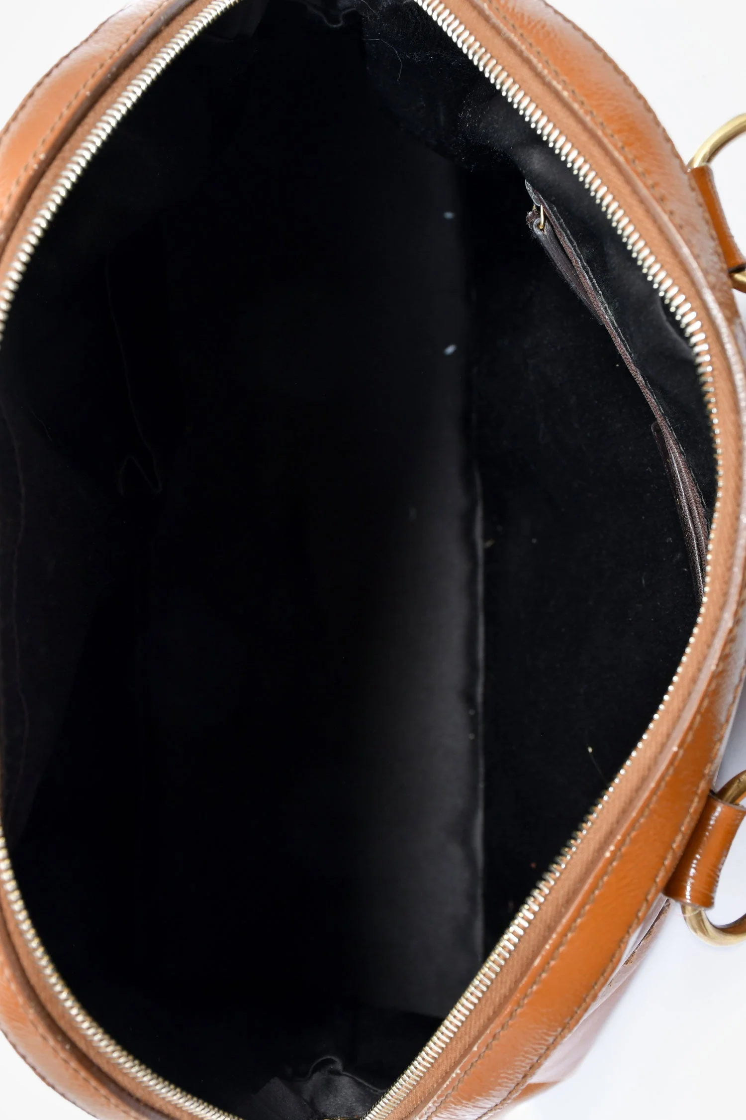 Saint Laurent 2004 Brown Patent 'Muse' Shoulder Bag - Image 6