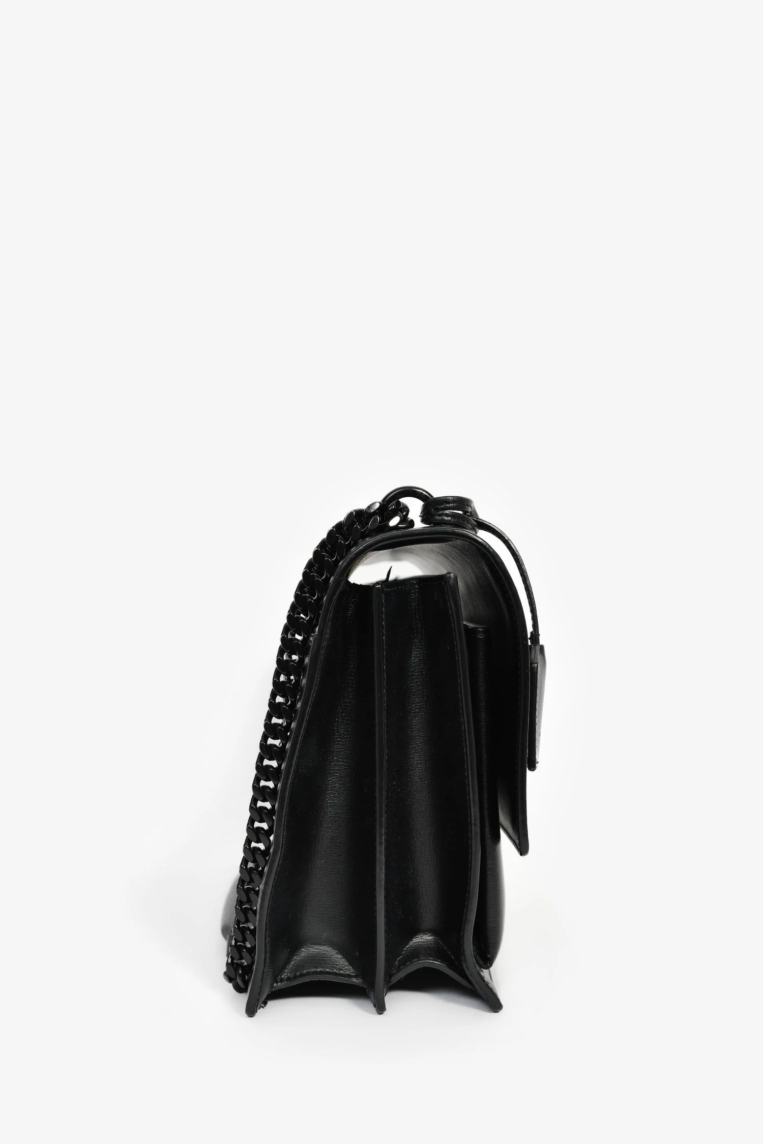 Saint Laurent 2020 Black Leather Large Sunset Shoulder Bag - Image 3