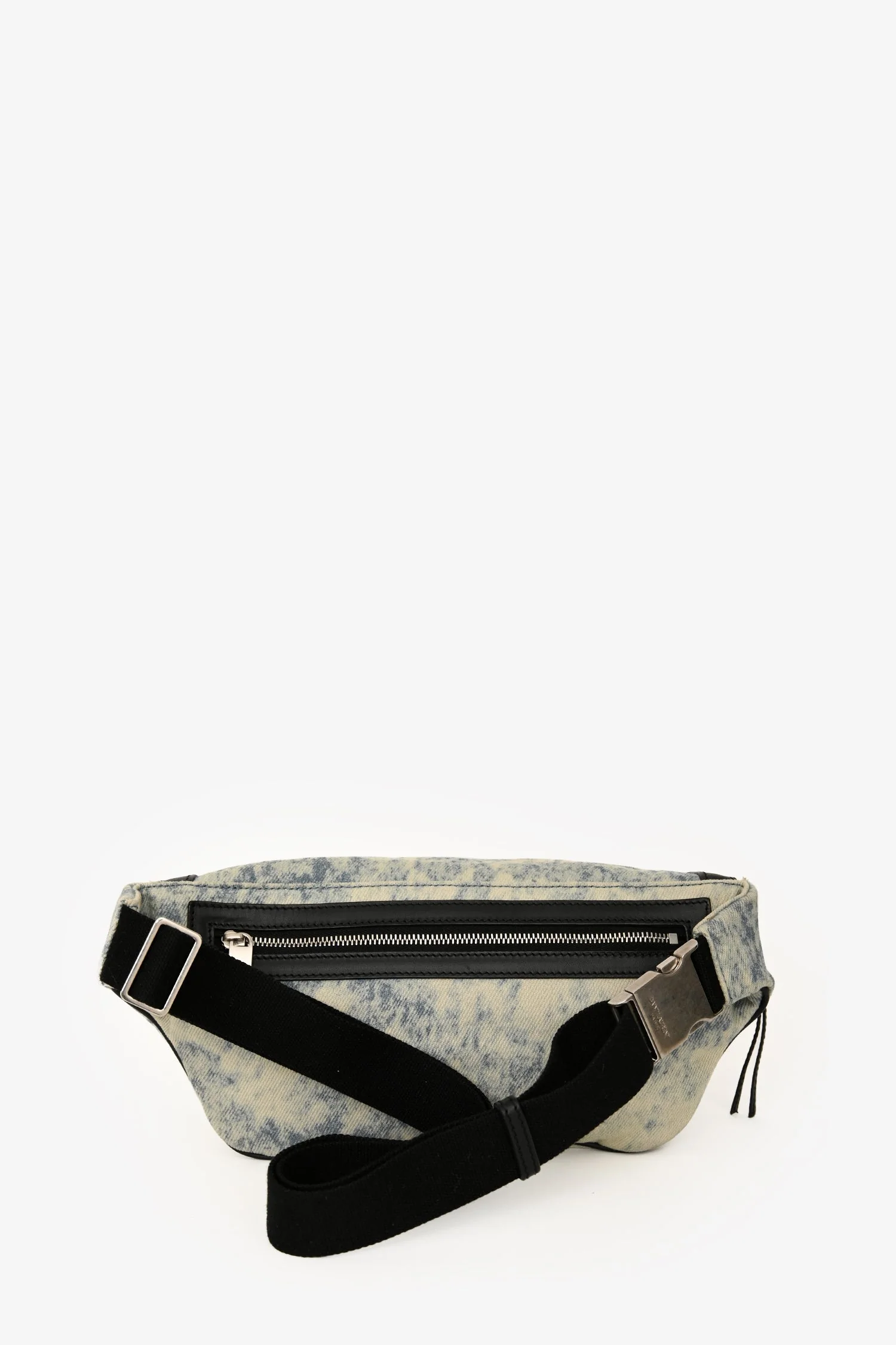 Saint Laurent 2020 Faded Blue Bleached Denim Belt Bag - Image 3