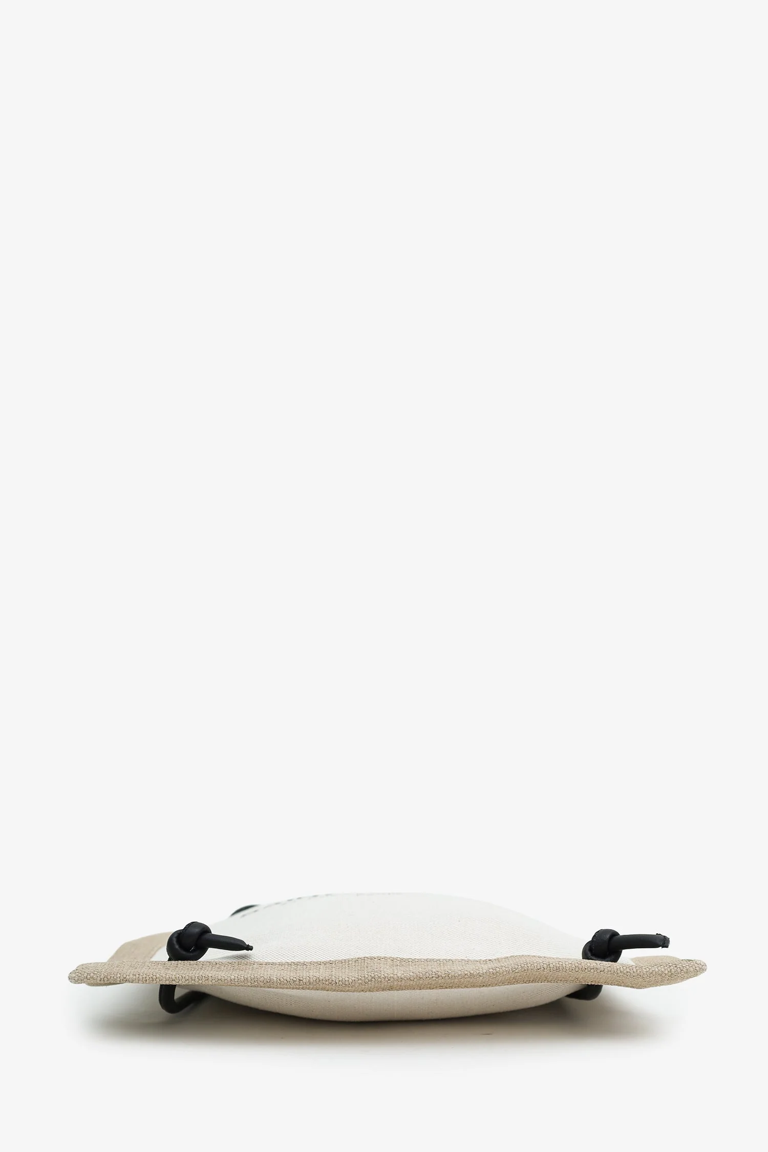 Saint Laurent Beige Linen Calfskin Rive Gauche Drawstring Backpack - Image 5