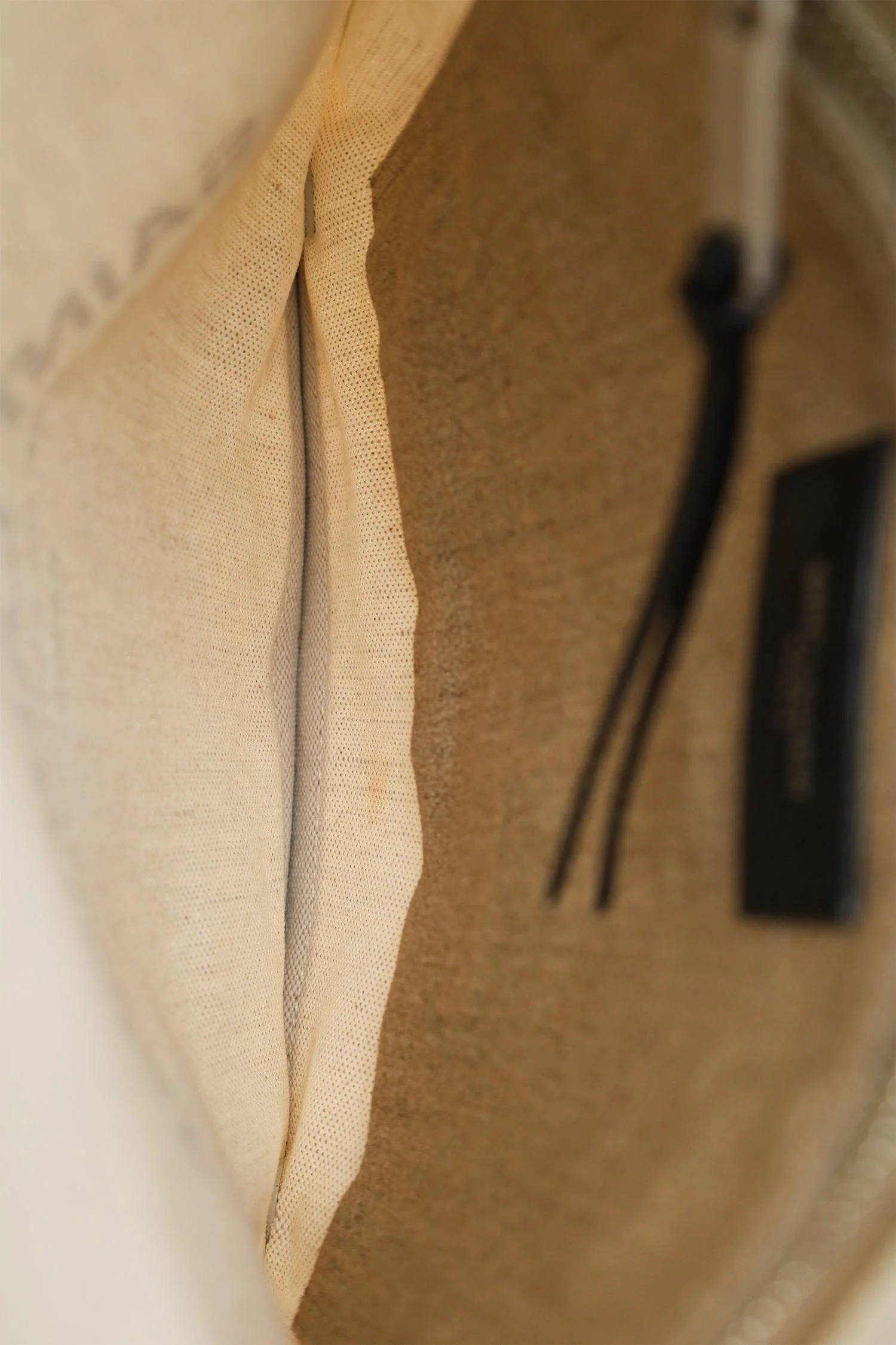 Saint Laurent Beige Linen Calfskin Rive Gauche Drawstring Backpack - Image 7
