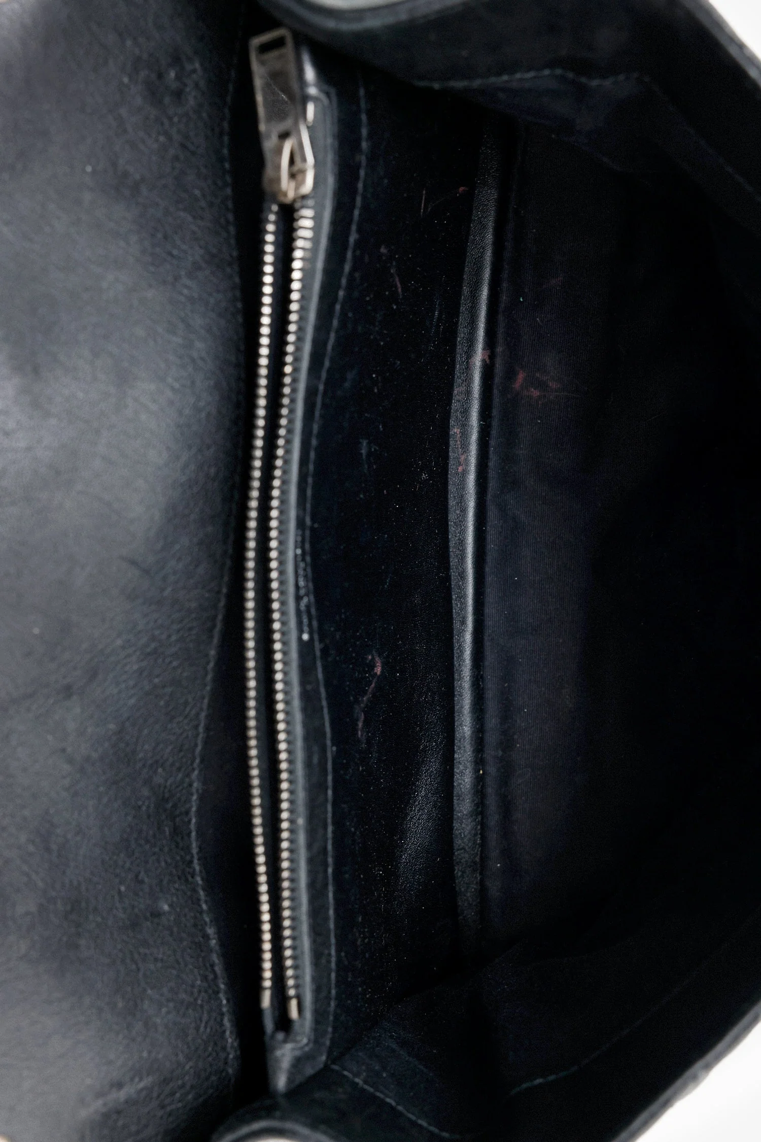 Saint Laurent Black Chevron Tri-Quilted Leather Monogram Large College Bag - Image 7