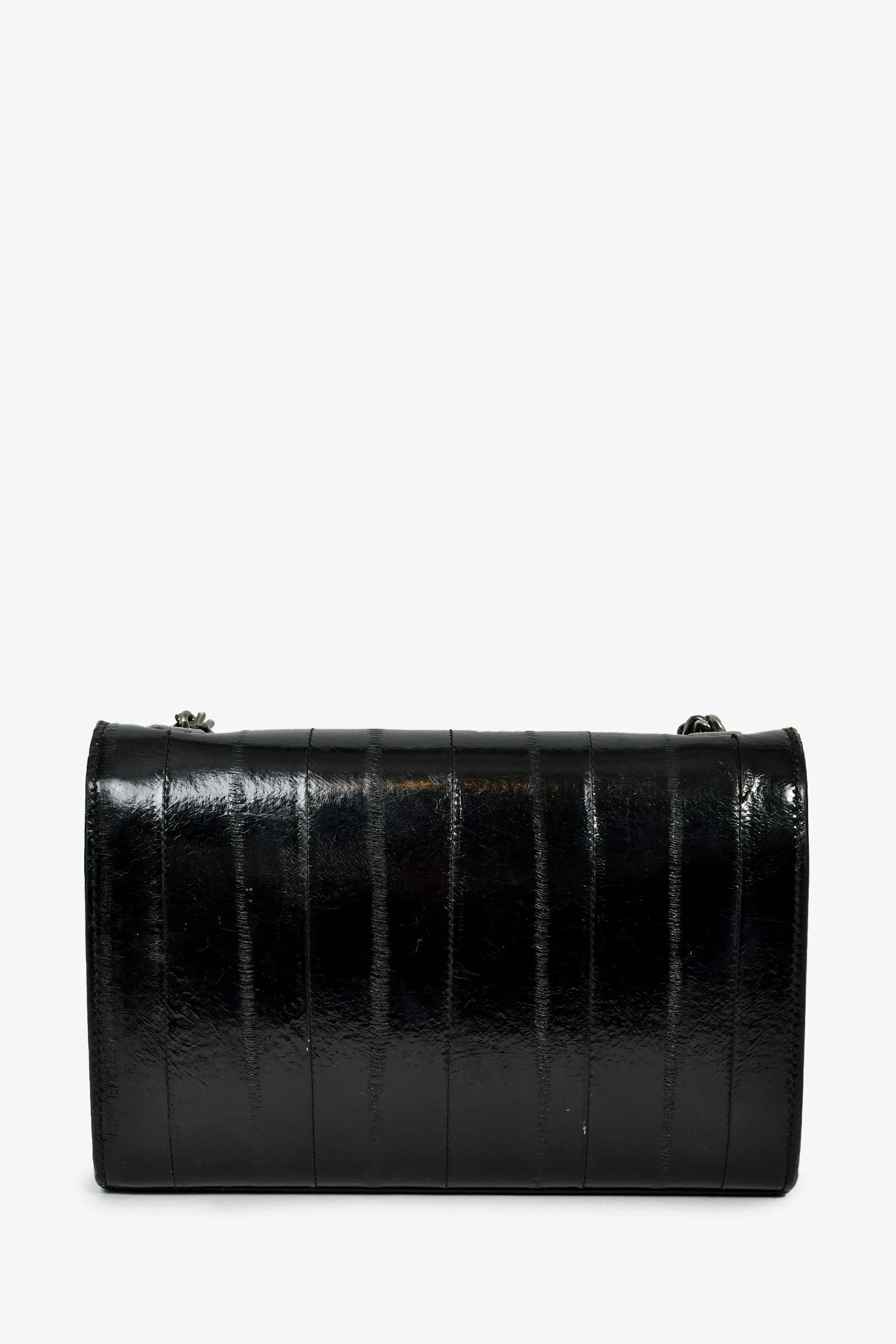 Saint Laurent Black Eel Monogram Sunset Shoulder Bag - Image 2