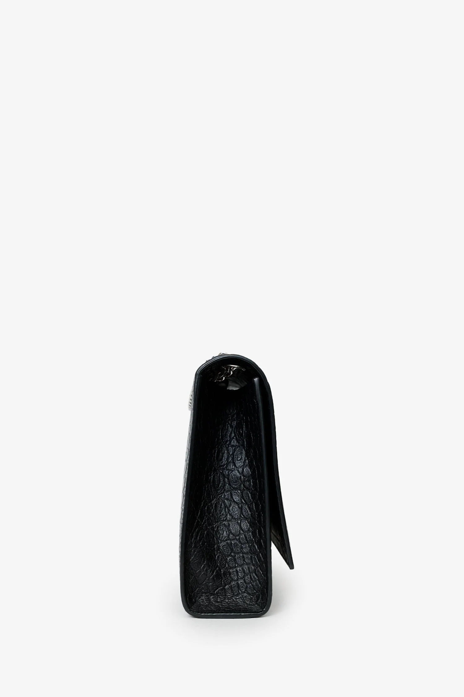 Saint Laurent Black Embossed Leather Large Kate Flap Bag - Image 3