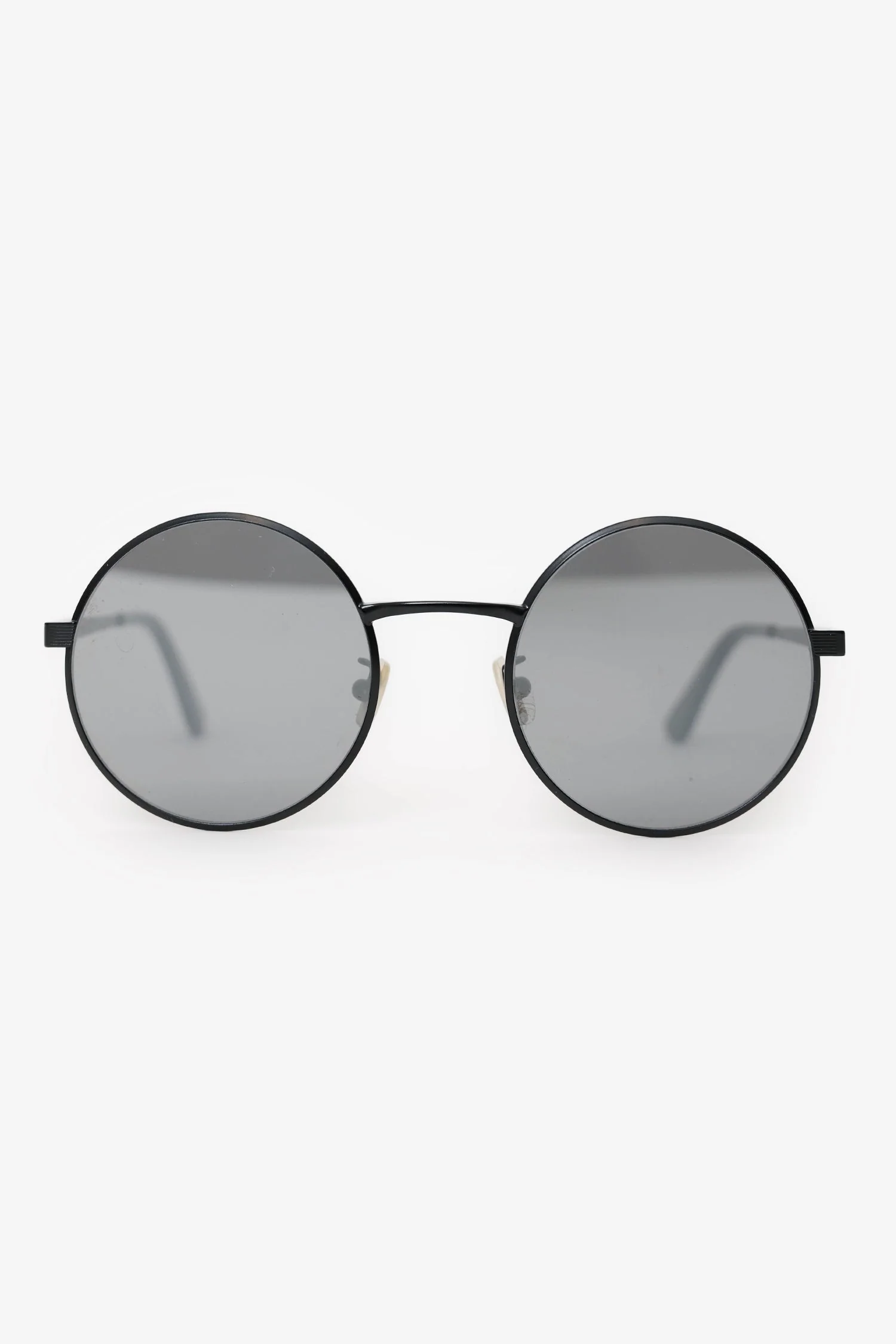 Saint Laurent Black Frame Round Sunglasses