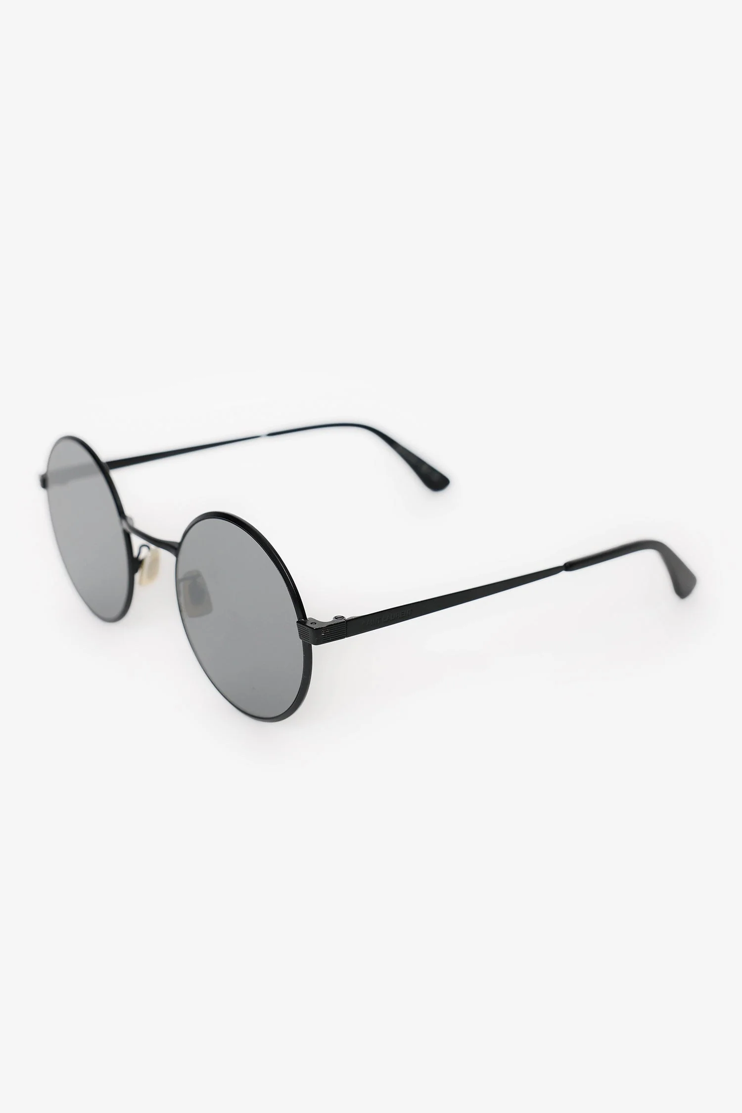 Saint Laurent Black Frame Round Sunglasses - Image 2