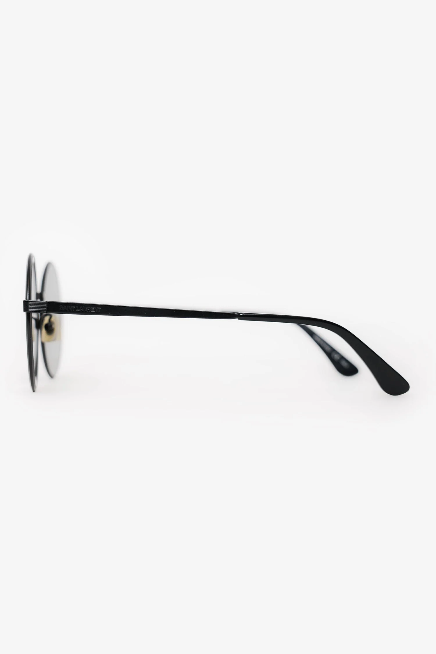 Saint Laurent Black Frame Round Sunglasses - Image 3