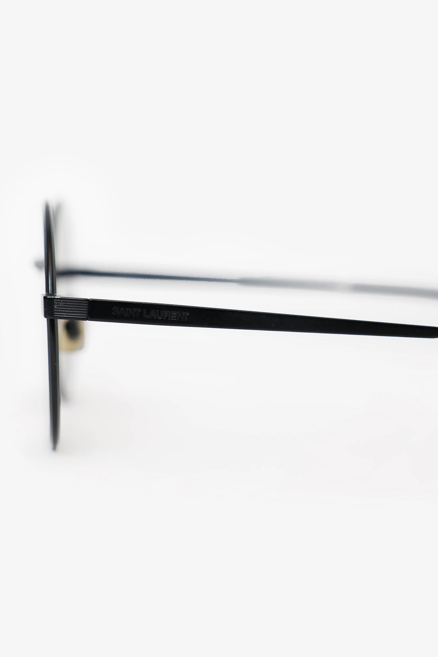 Saint Laurent Black Frame Round Sunglasses - Image 4