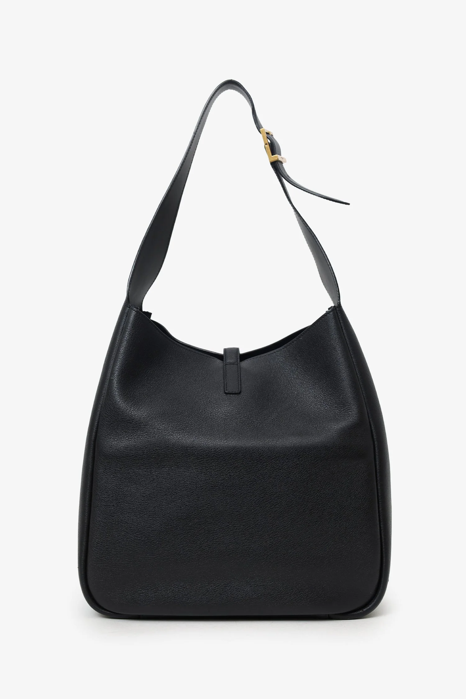 Saint Laurent Black Grained Leather Le 5 a 7 Large Shoulder Bag - Image 2