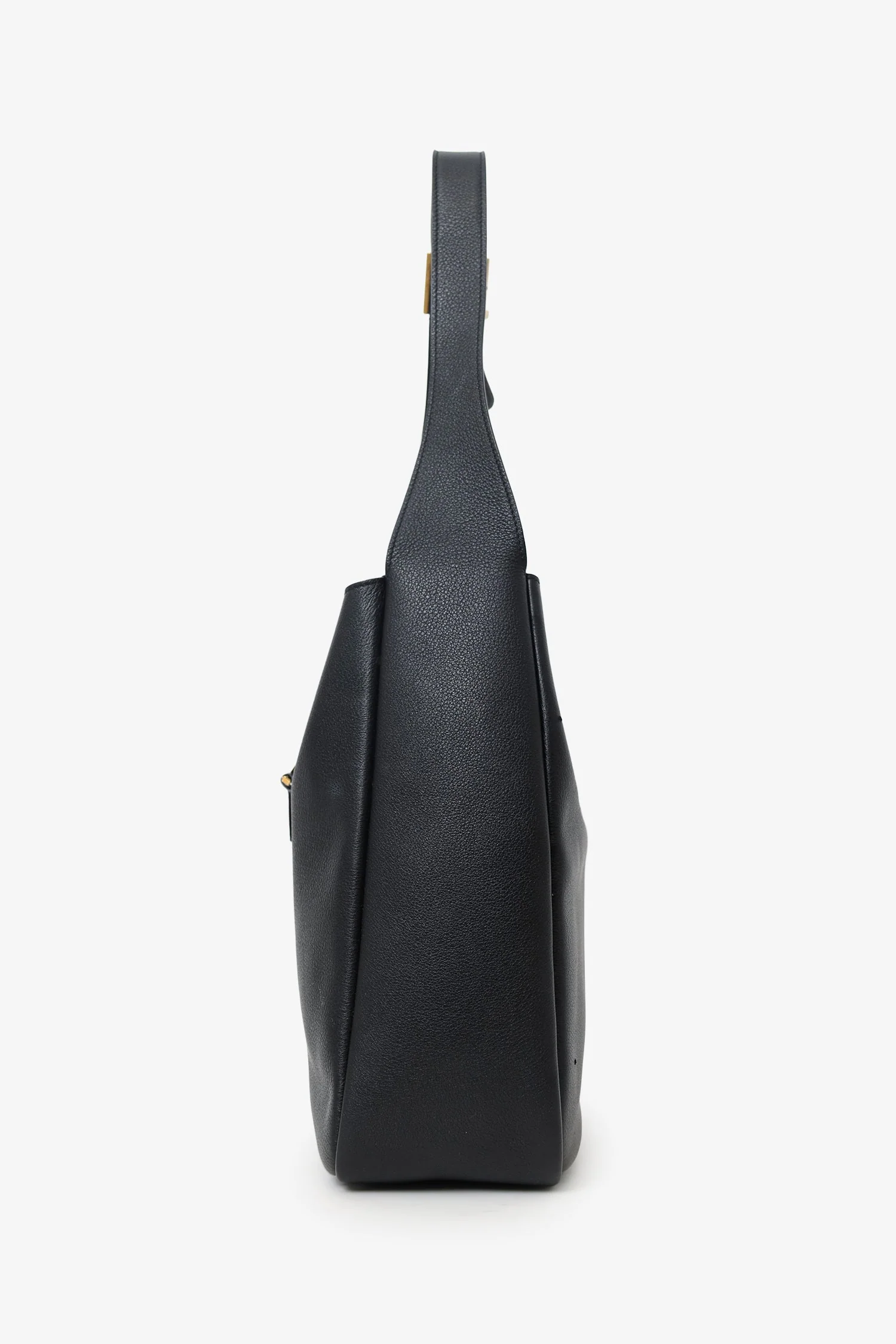 Saint Laurent Black Grained Leather Le 5 a 7 Large Shoulder Bag - Image 4