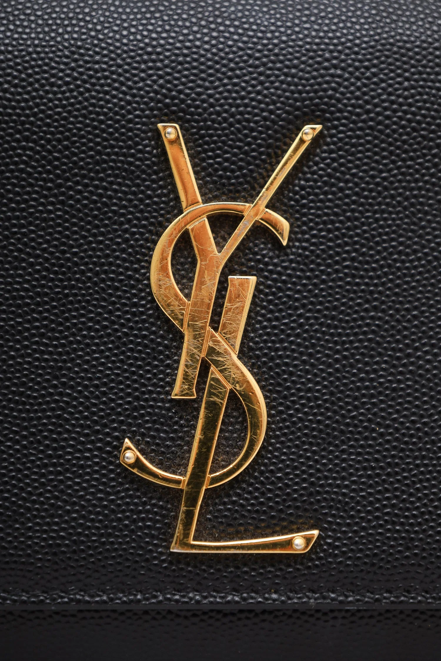 Saint Laurent Black Grained Leather Small Kate Bag - Image 6