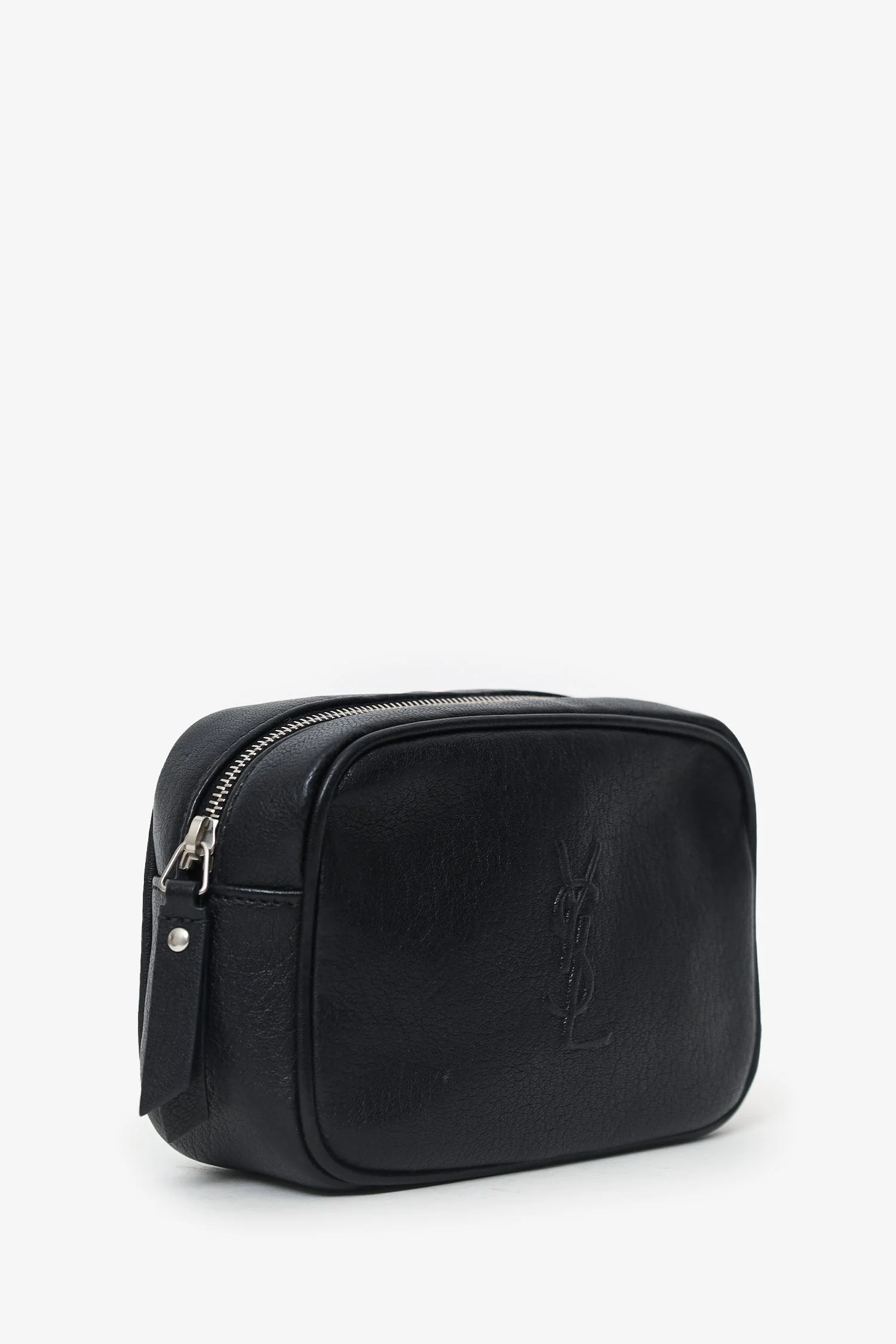 Saint Laurent Black Lambskin Monogram Lou Belt Bag - Image 2