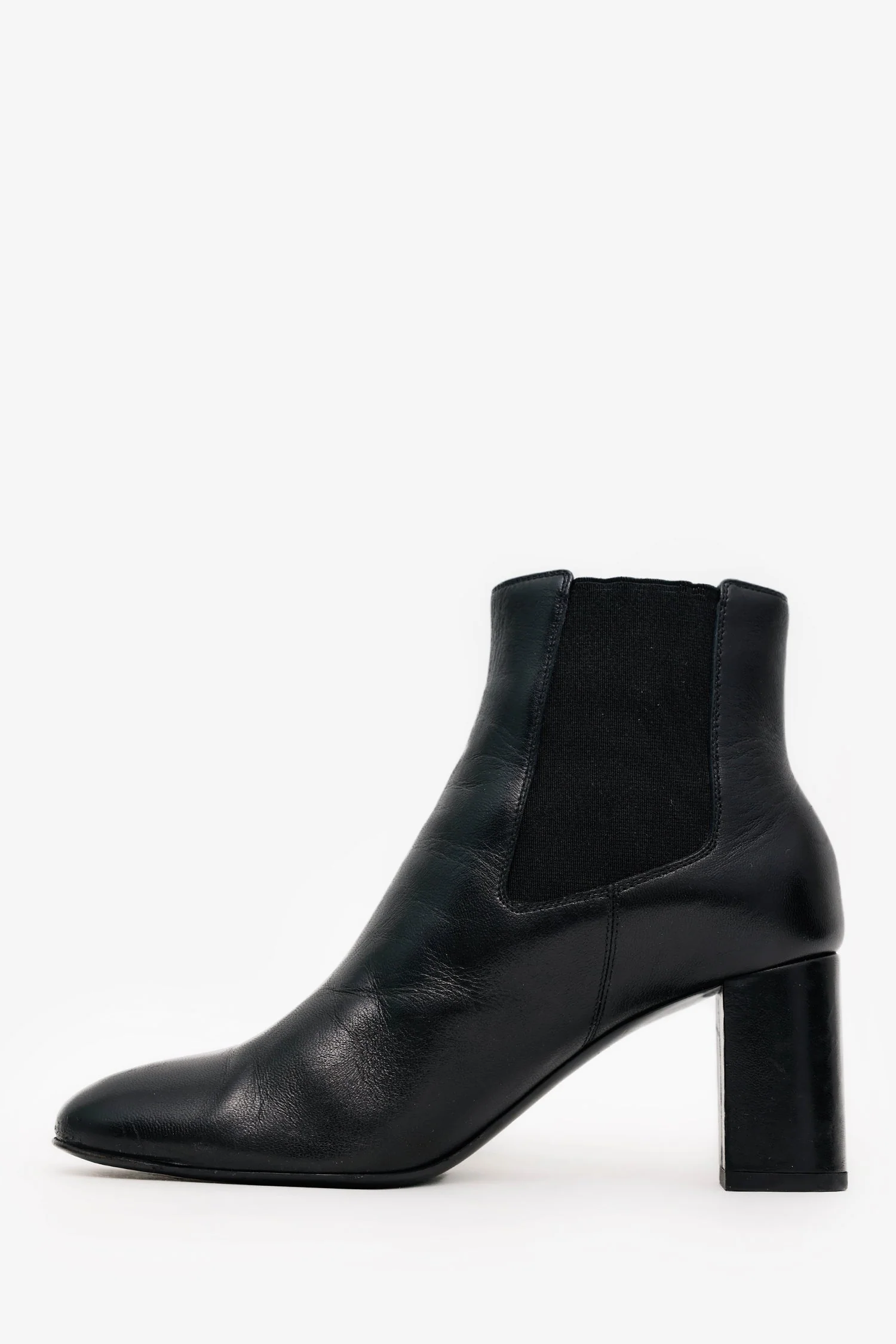 Saint Laurent Black Leather Ankle Boots Size 36 - Image 4