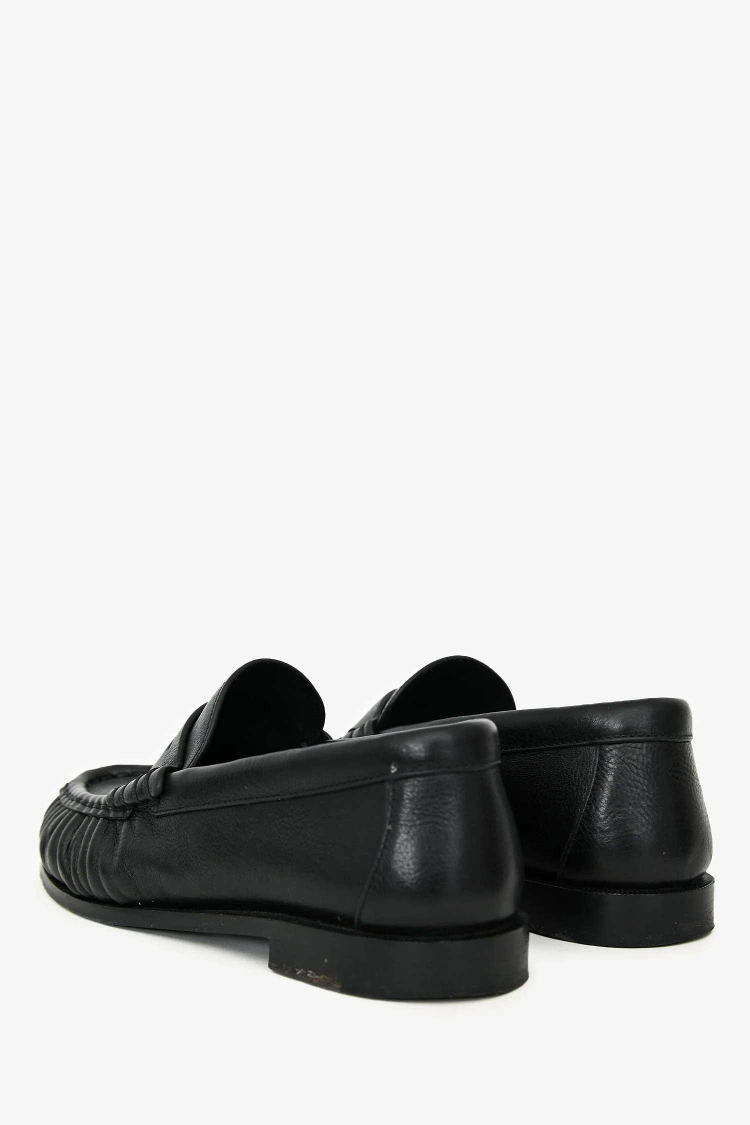 Saint Laurent Black Leather 'Le Loafer Supple' Loafers Size 36 - Image 4