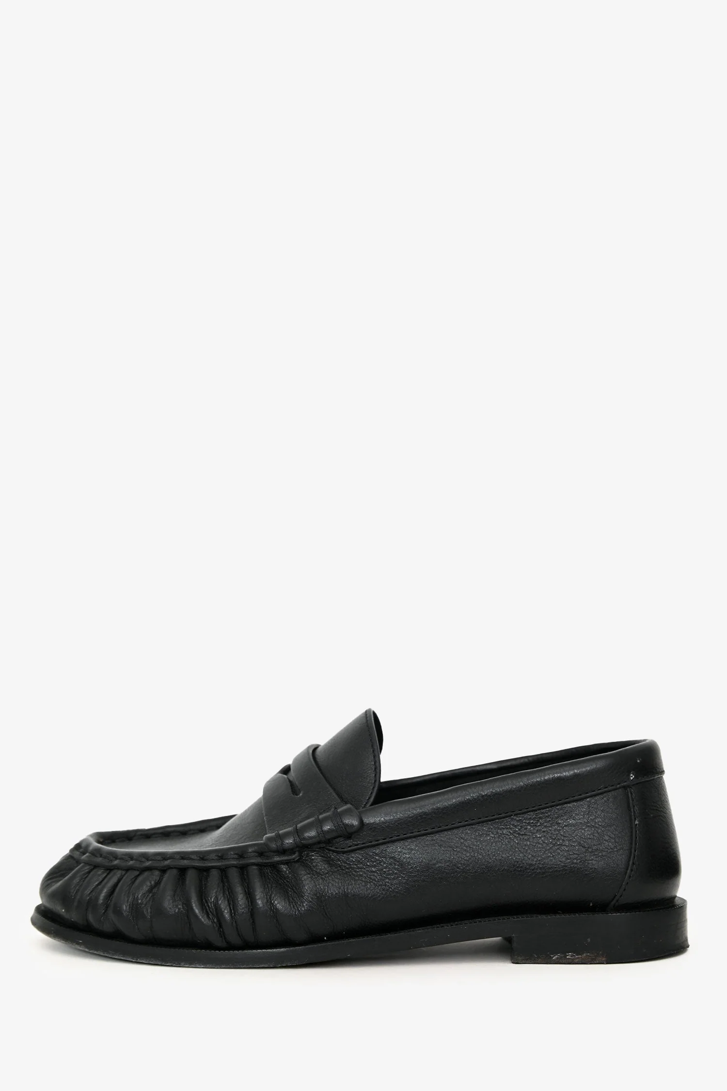 Saint Laurent Black Leather 'Le Loafer Supple' Loafers Size 36 - Image 5