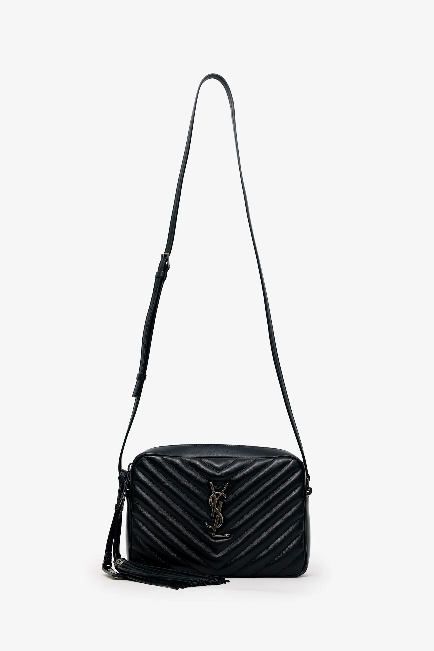 Saint Laurent Black Leather Lou Camera Bag - Image 6