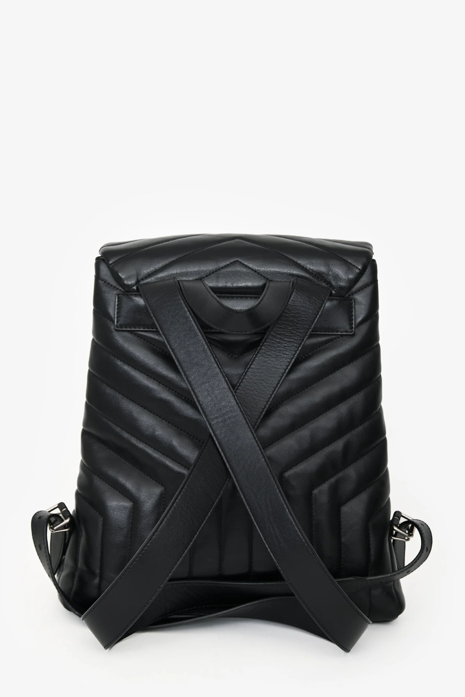 Saint Laurent Black Leather Medium LouLou Backpack - Image 3