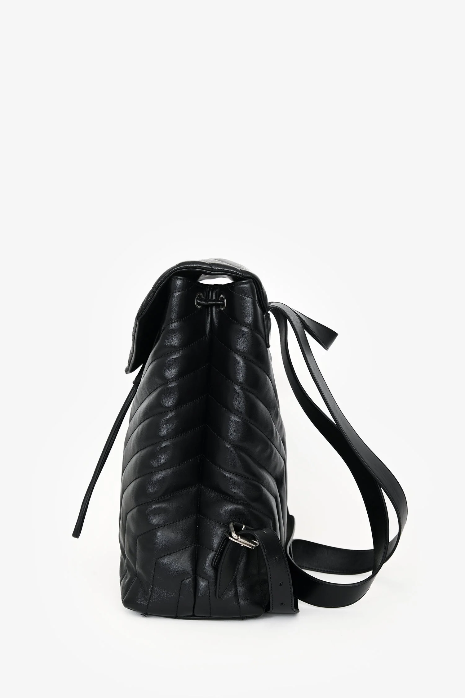 Saint Laurent Black Leather Medium LouLou Backpack - Image 4