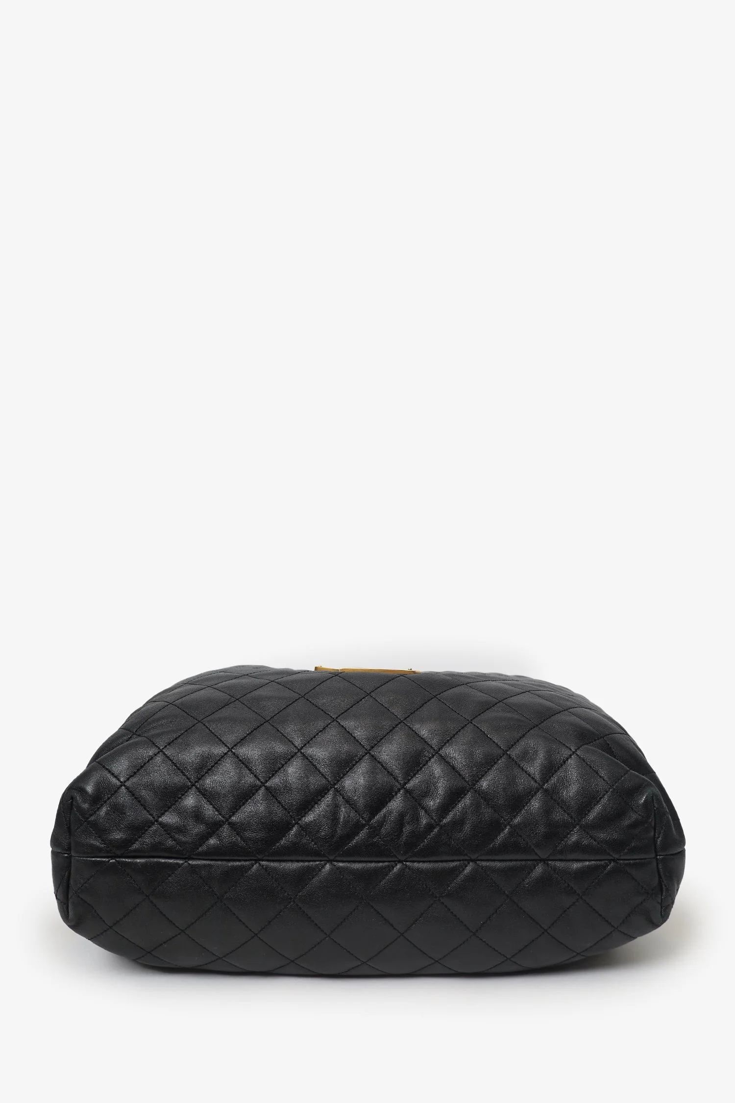 Saint Laurent Black Leather Quilted 'ICARE' Oversized Bag with Pouch - Image 6