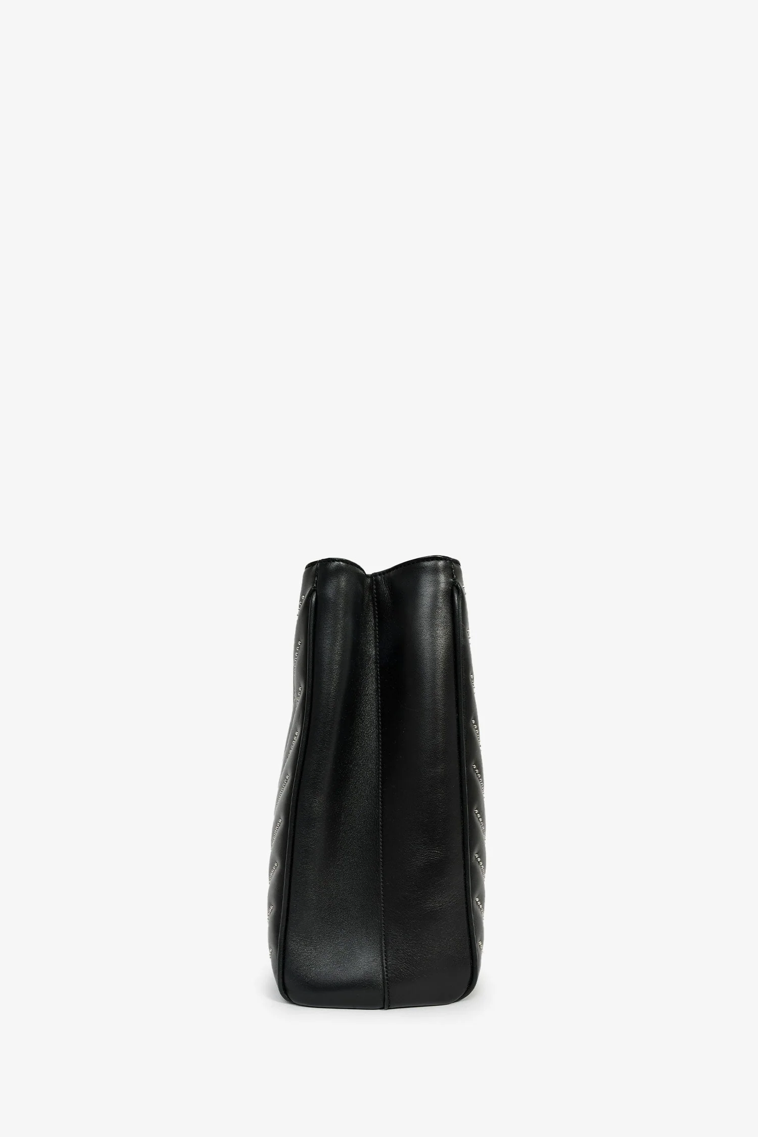Saint Laurent Black Leather Studded Matelasse Chevron Leather Large Shopping Tote Bag - Image 3