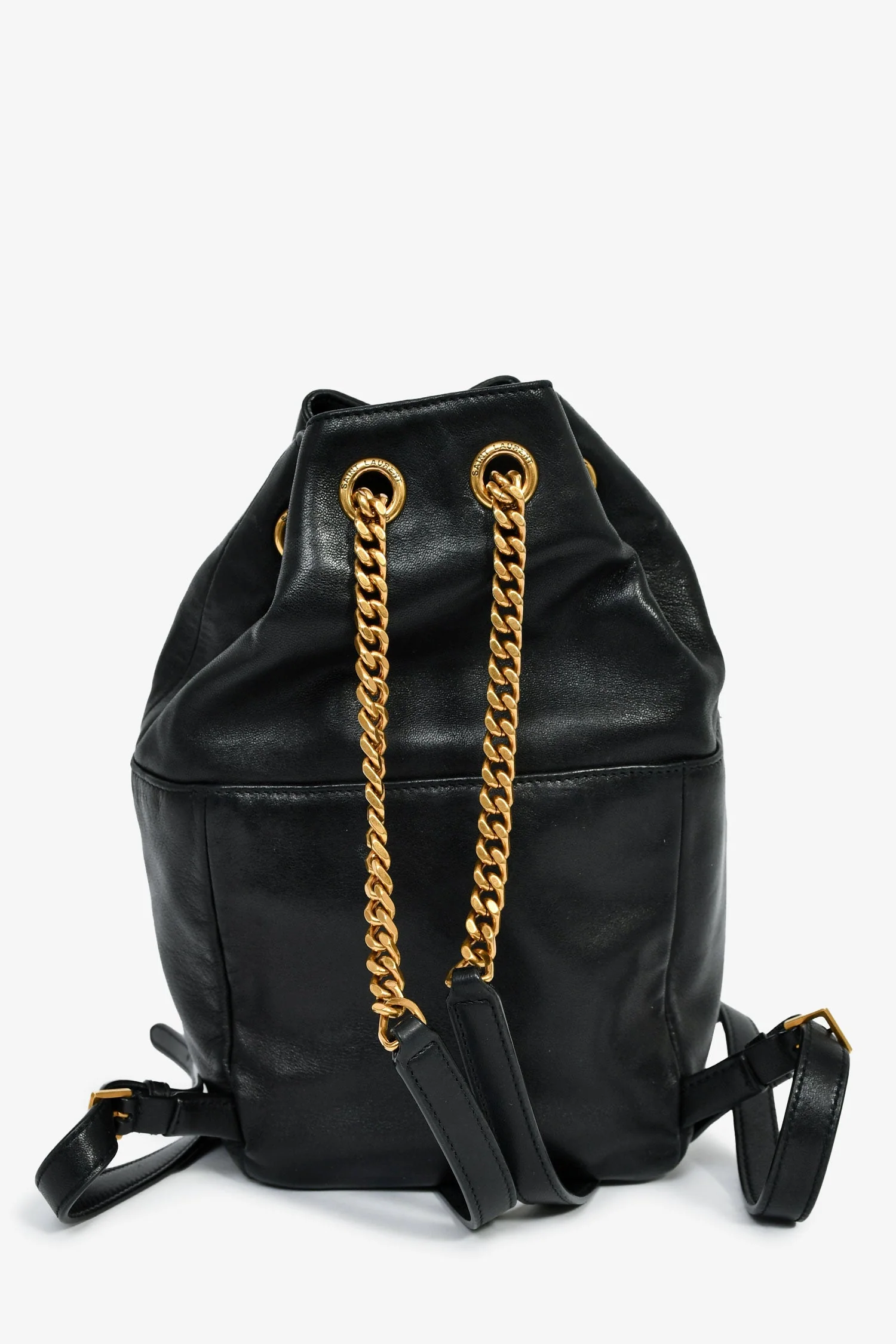 Saint Laurent Black Leather/Suede Jaime Backpack - Image 2