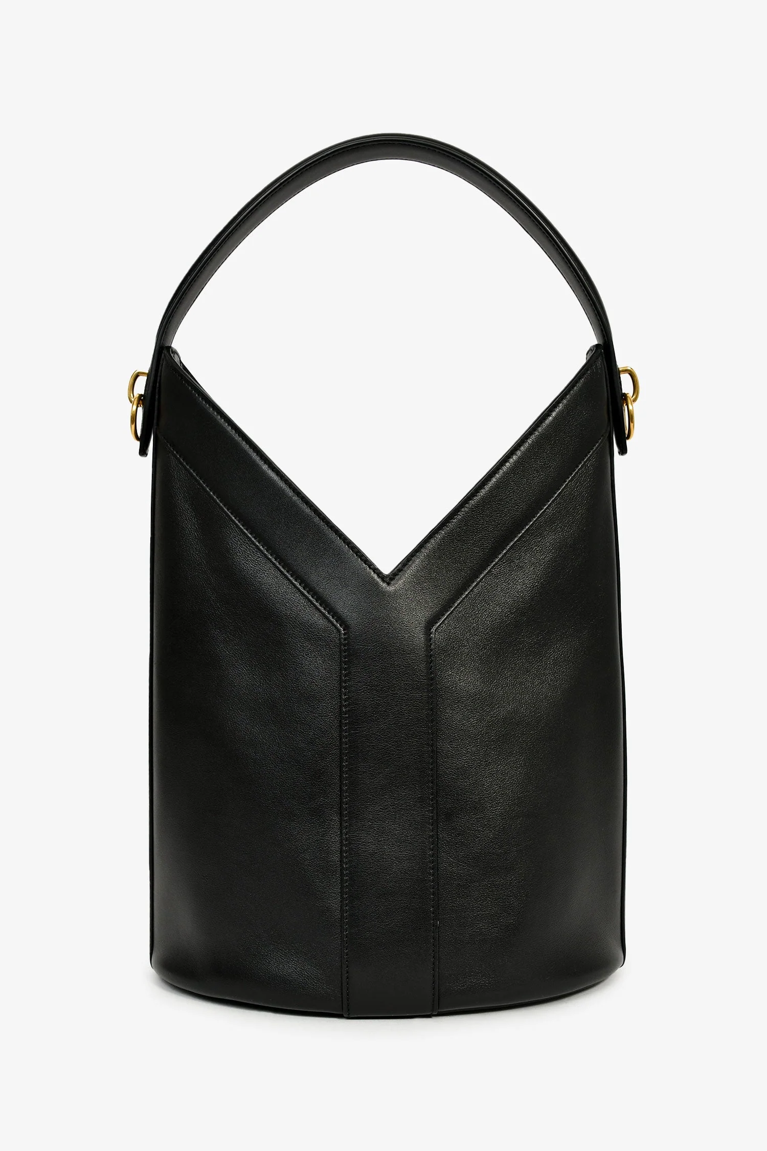 Saint Laurent Black Leather Y Bucket Top Handle Bag - Image 2