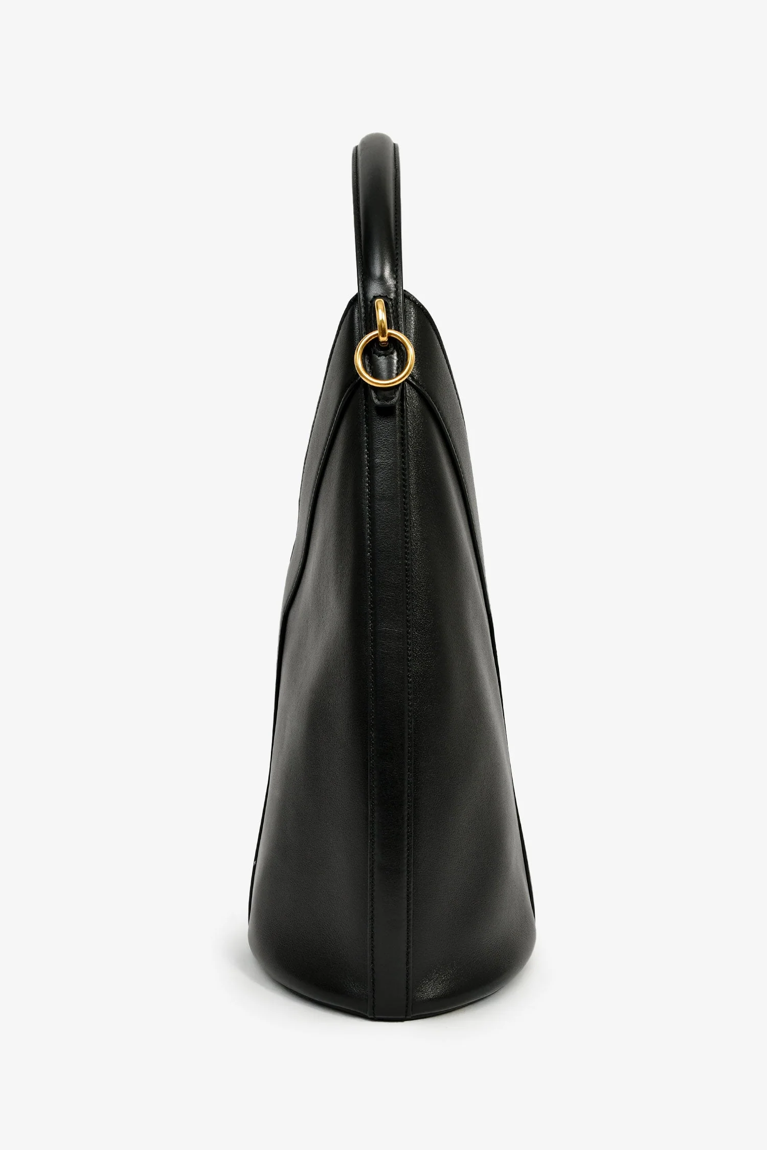 Saint Laurent Black Leather Y Bucket Top Handle Bag - Image 4