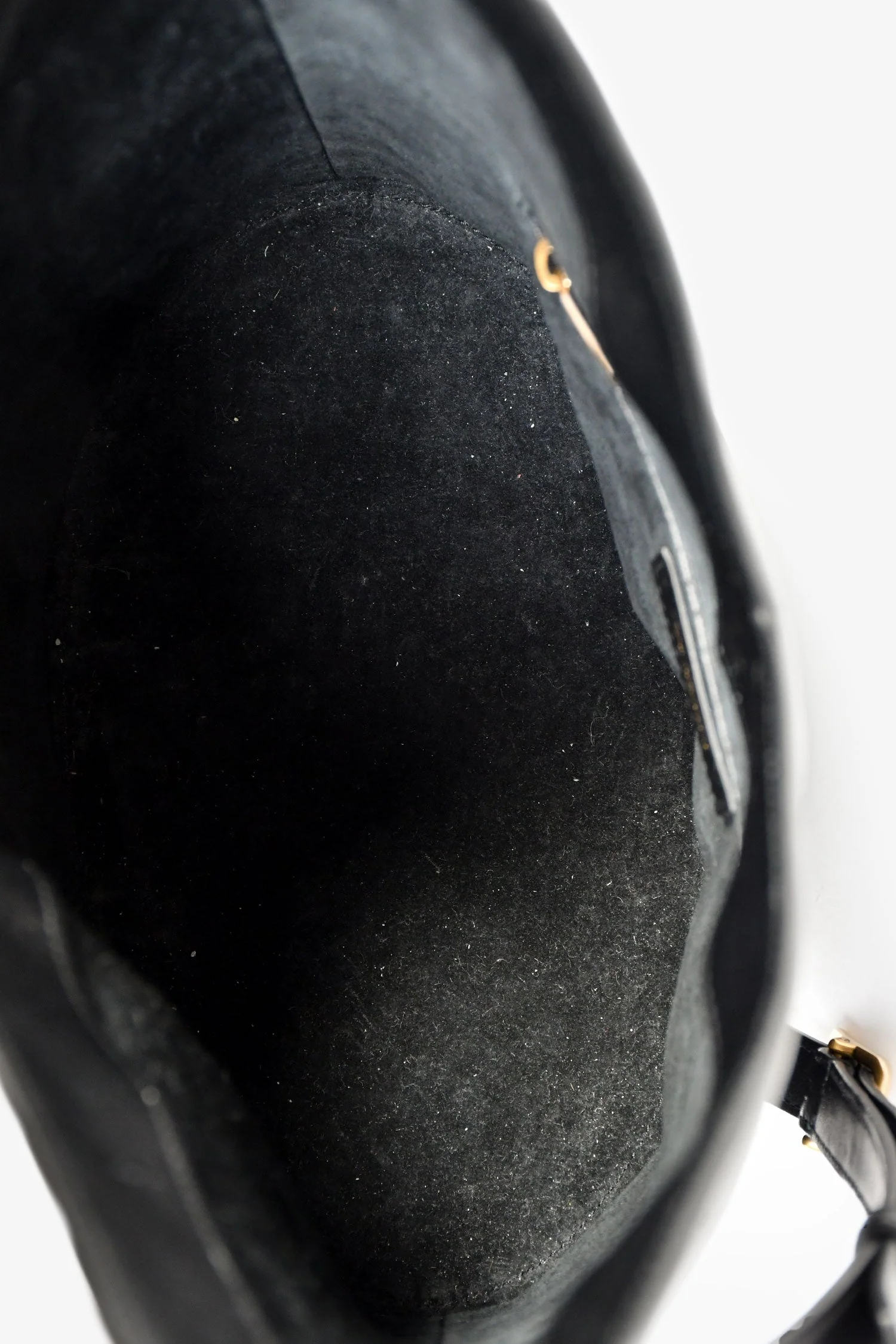 Saint Laurent Black Leather Y Bucket Top Handle Bag - Image 6