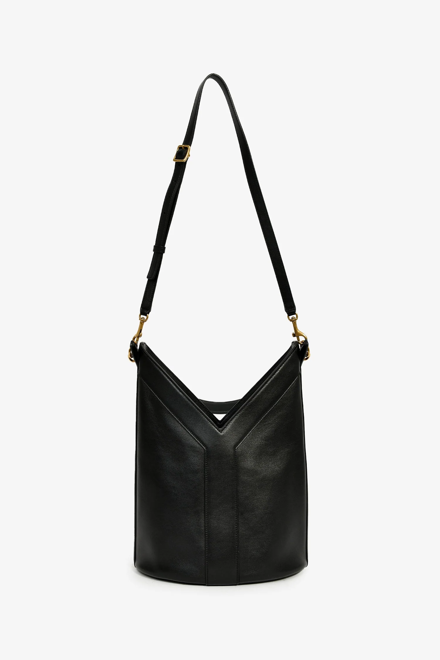 Saint Laurent Black Leather Y Bucket Top Handle Bag - Image 7