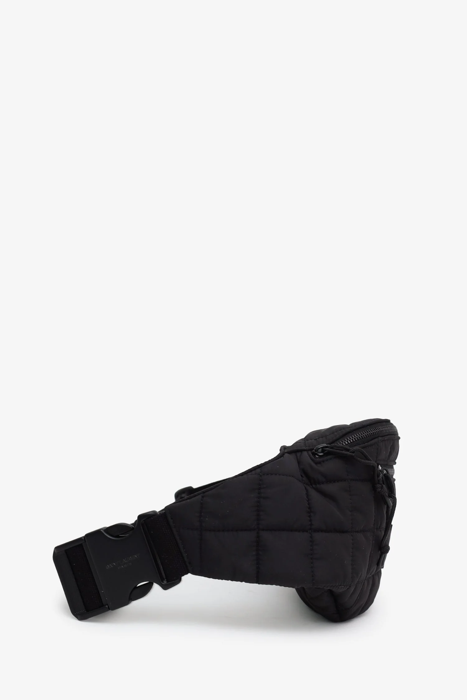 Saint Laurent Black Nylon Quilted Ysl Nuxx Bag - Image 4