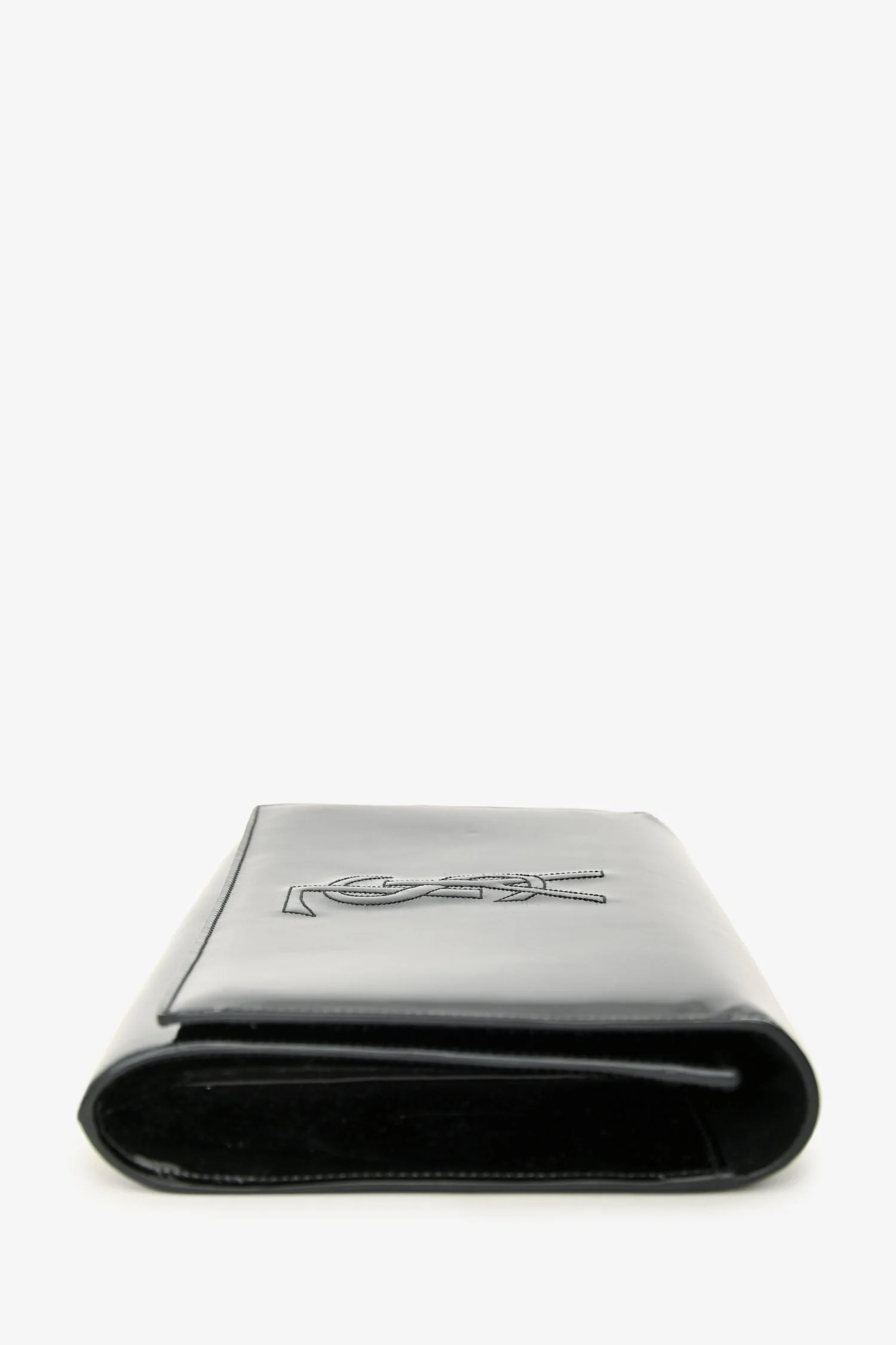 Saint Laurent Black Patent 'Belle de Jour' Clutch - Image 4